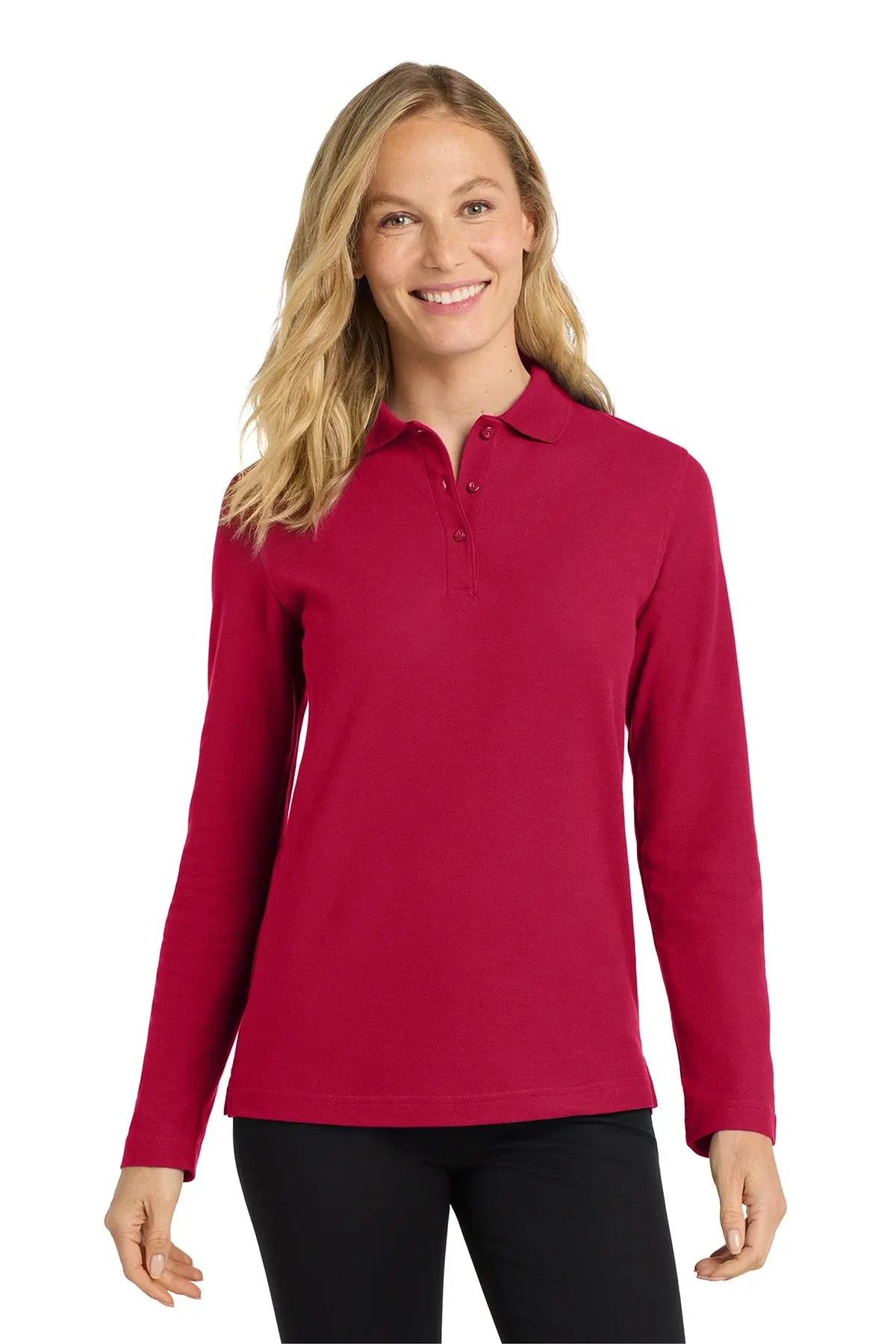Port Authority® Women's Silk Touch™ Long Sleeve Polo #L500LSGame Over Merch