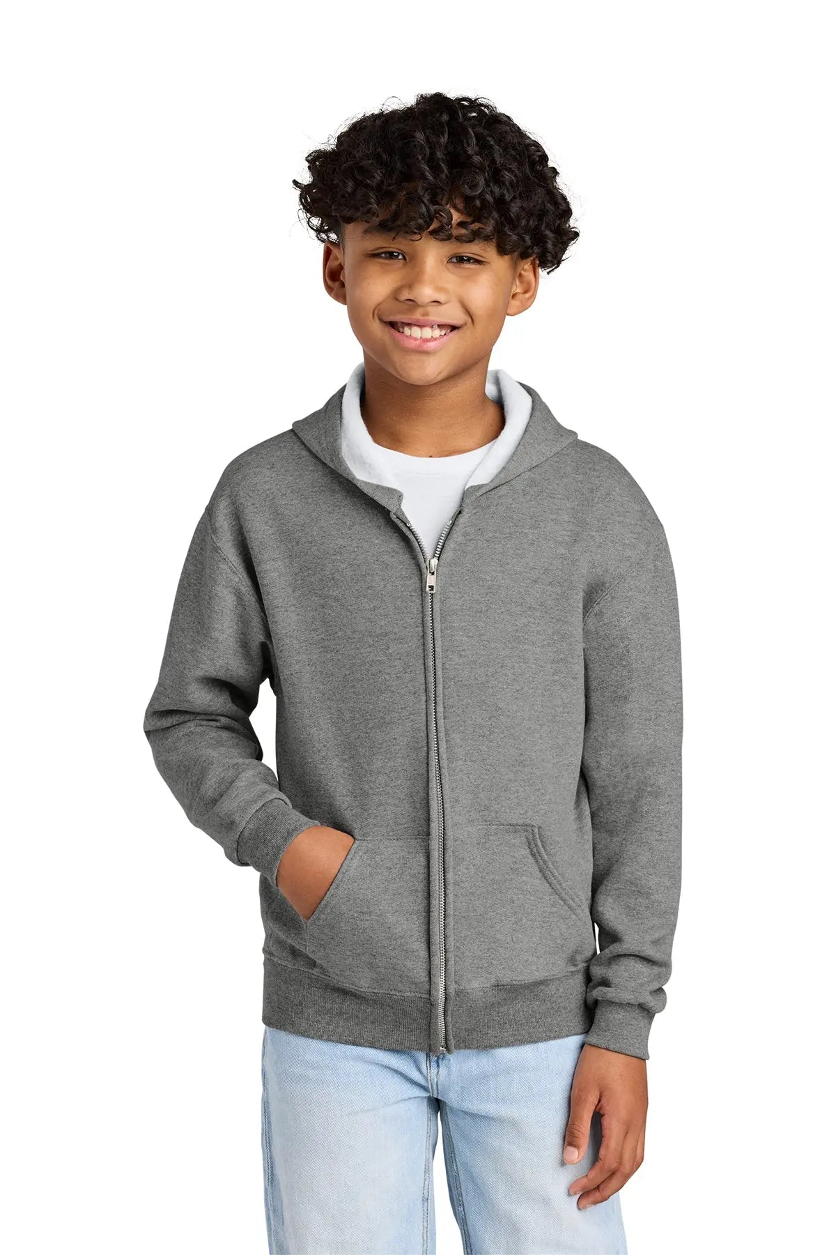 Jerzees® Youth NuBlend® Full-Zip Hooded Sweatshirt #993B