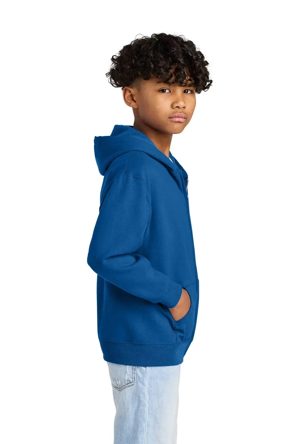 Jerzees® Youth NuBlend® Full-Zip Hooded Sweatshirt #993B Game Over Merch