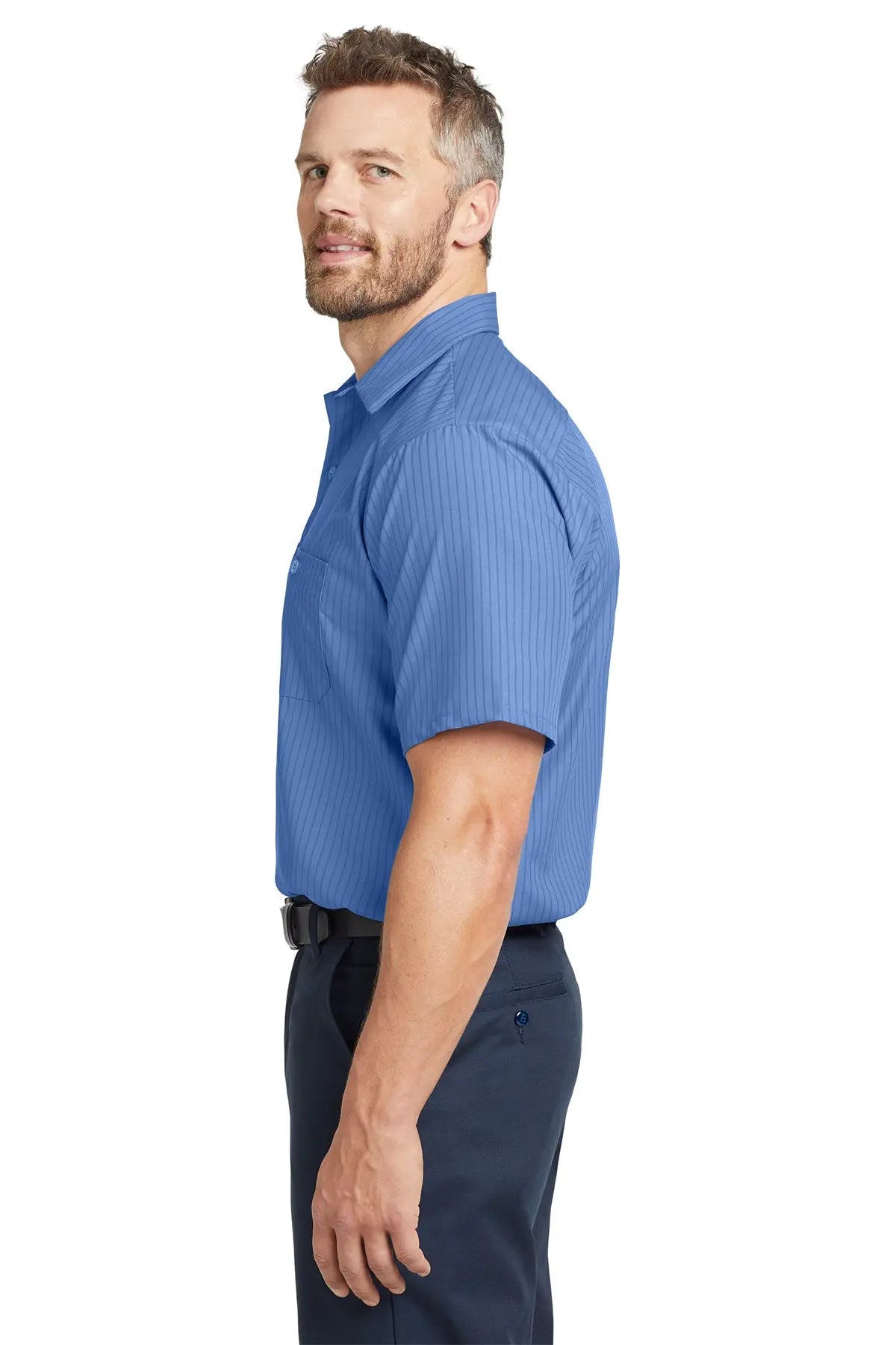 Red Kap® Short Sleeve Striped Industrial Work Shirt #CS20
