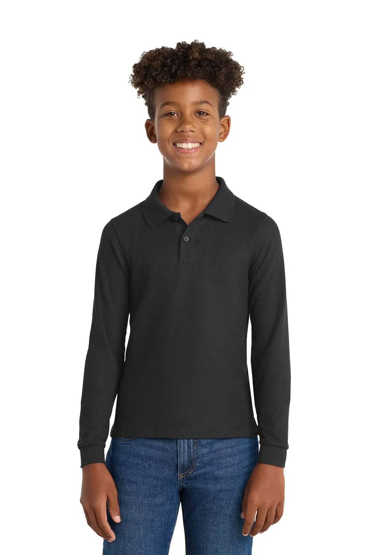 Port Authority® Youth Silk Touch™ Long Sleeve Polo #Y500LSGame Over Merch