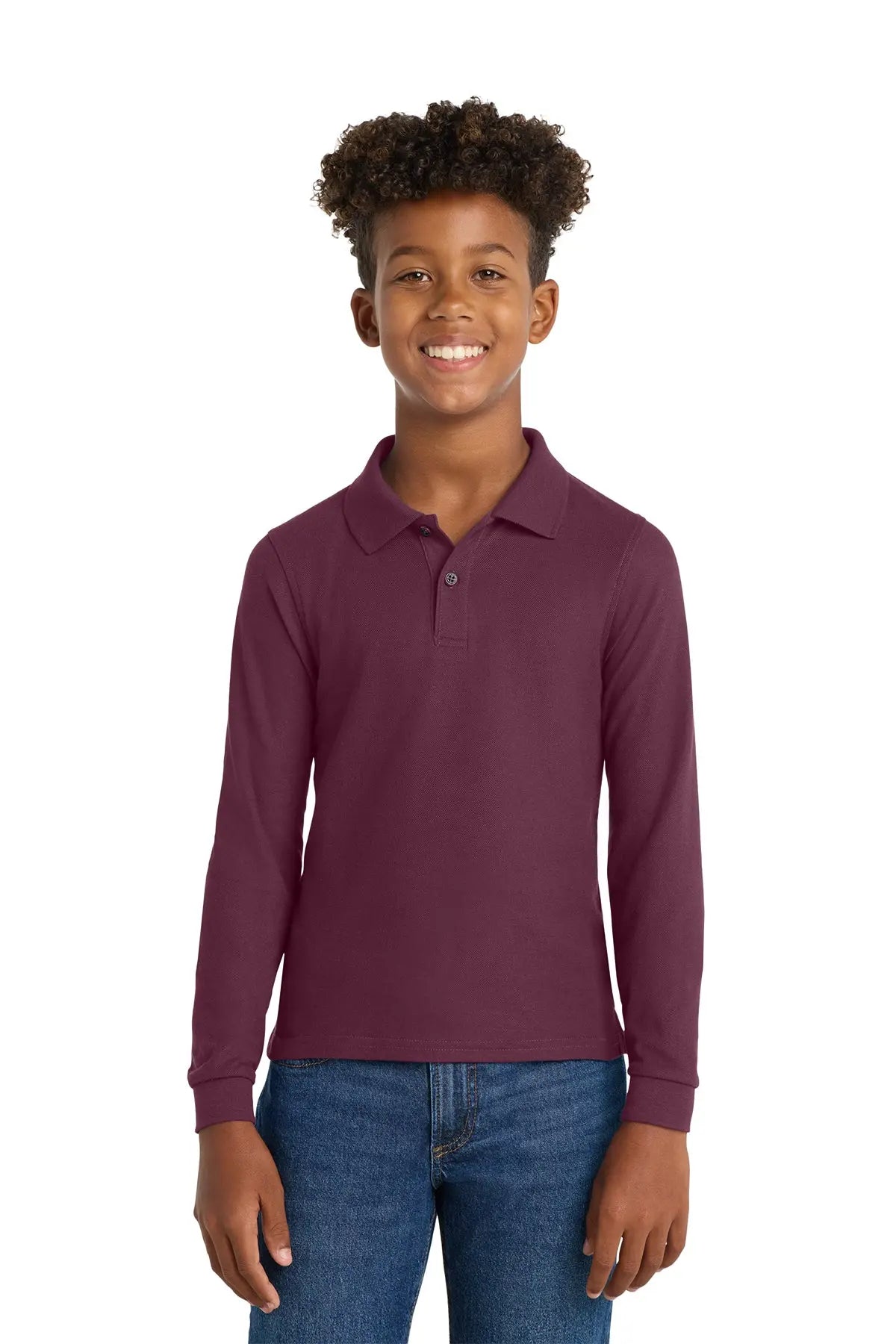 Port Authority® Youth Silk Touch™ Long Sleeve Polo #Y500LSGame Over Merch