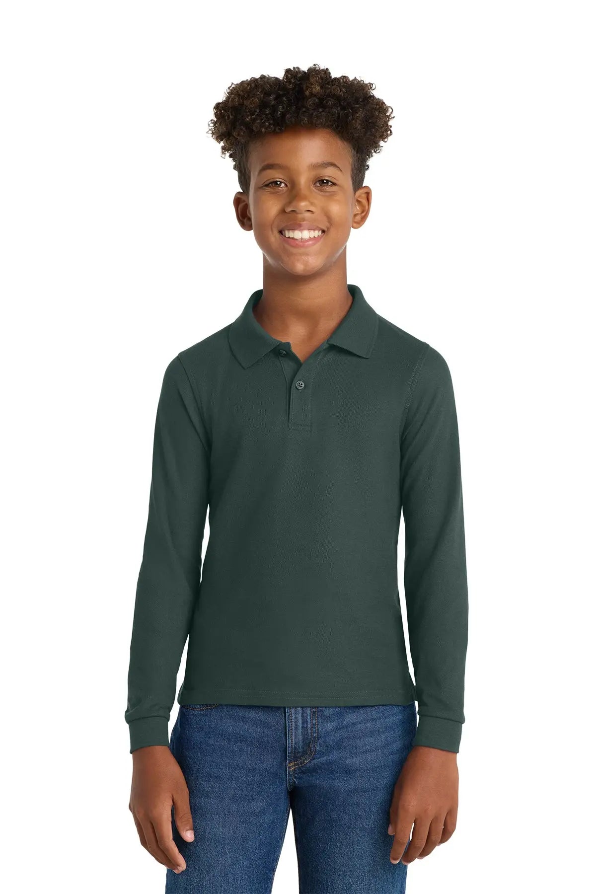 Port Authority® Youth Silk Touch™ Long Sleeve Polo #Y500LSGame Over Merch