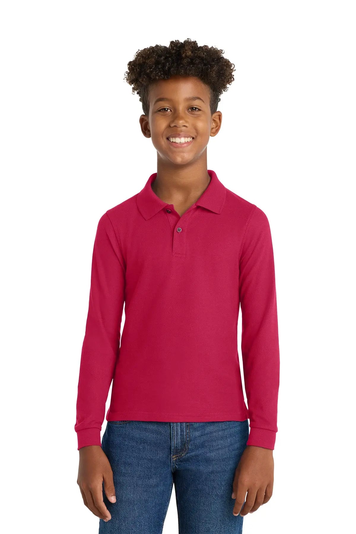 Port Authority® Youth Silk Touch™ Long Sleeve Polo #Y500LSGame Over Merch