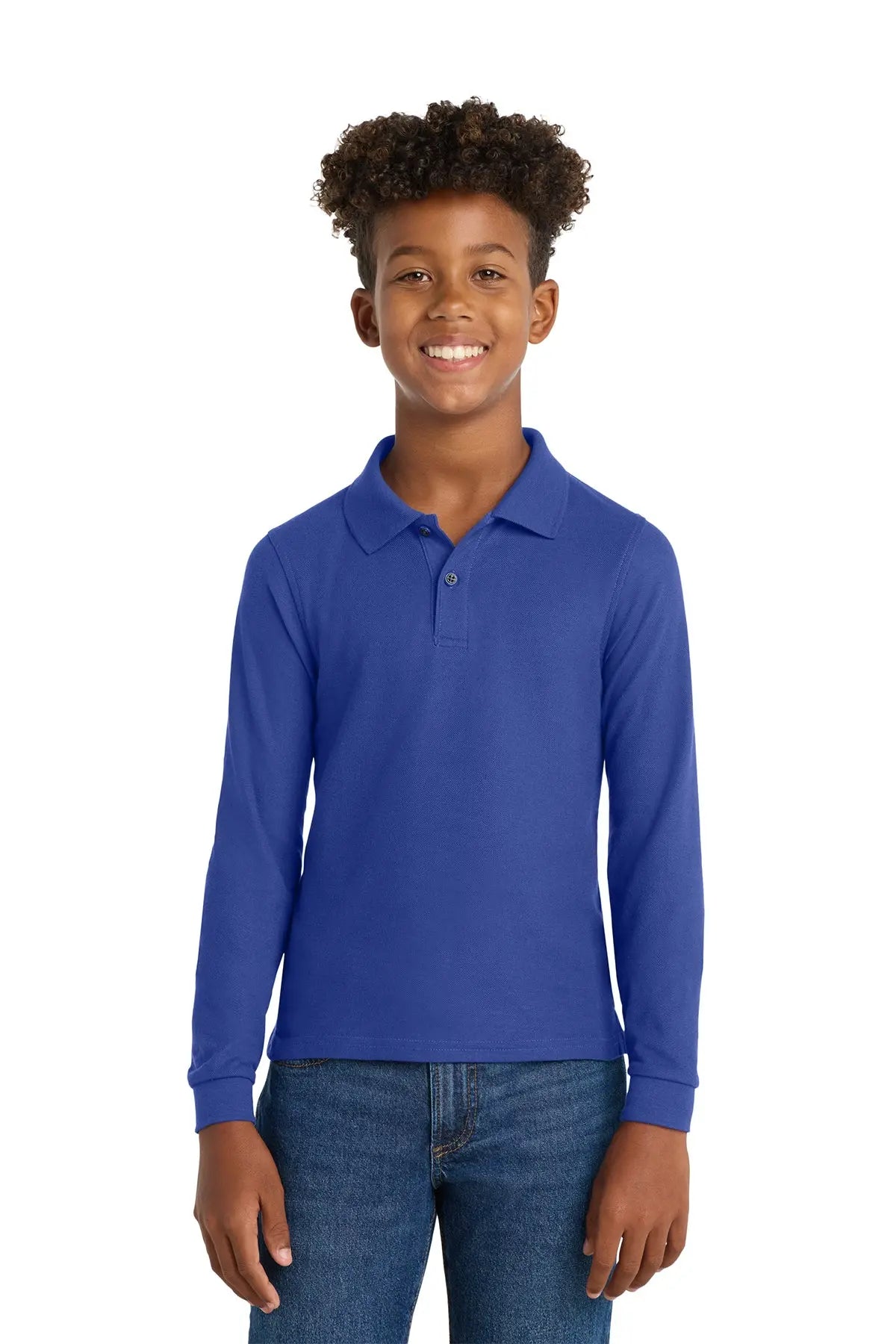 Port Authority® Youth Silk Touch™ Long Sleeve Polo #Y500LSGame Over Merch