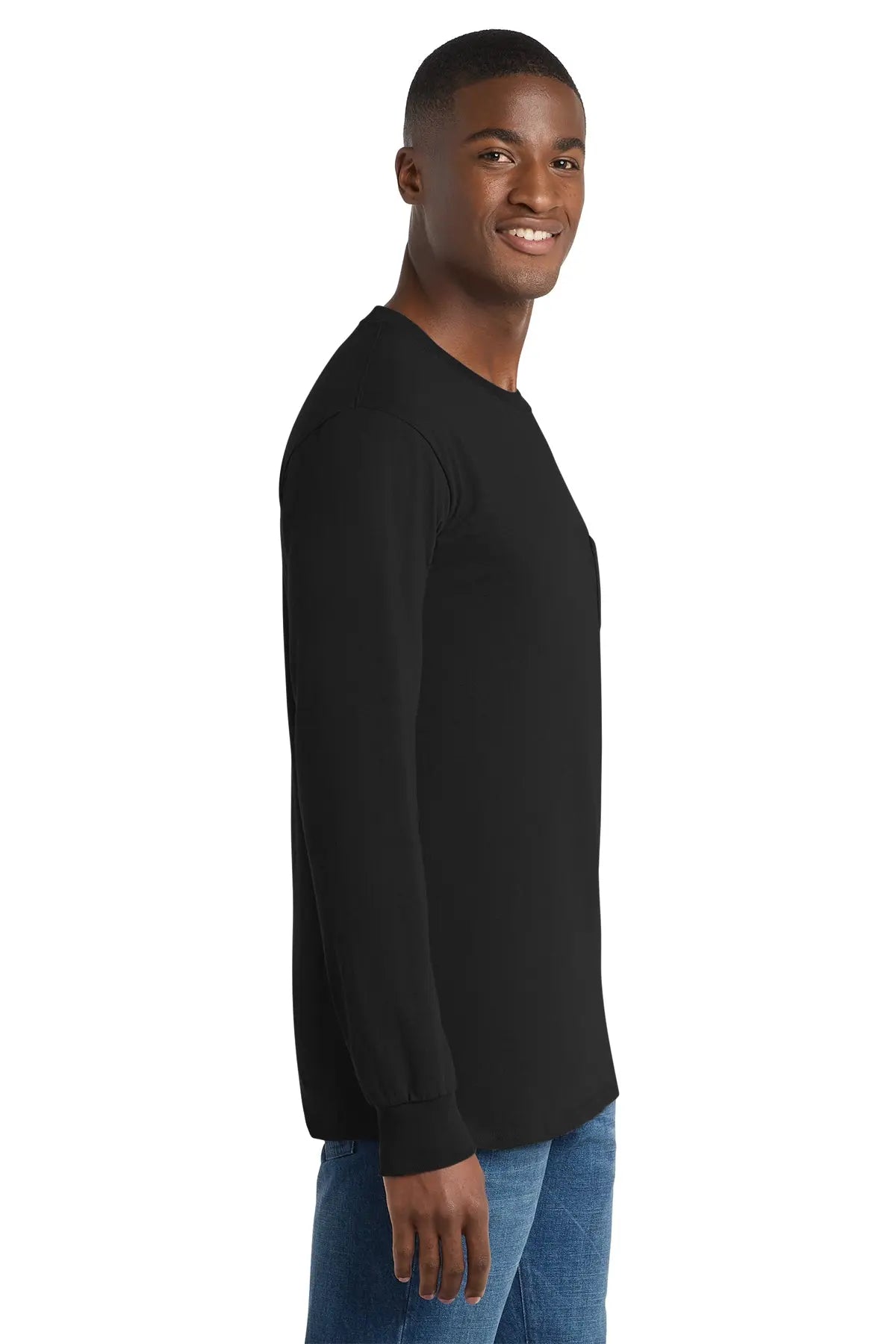 Port & Co™ Long Sleeve Essential Pocket Tee #PC61LSP Game Over Merch