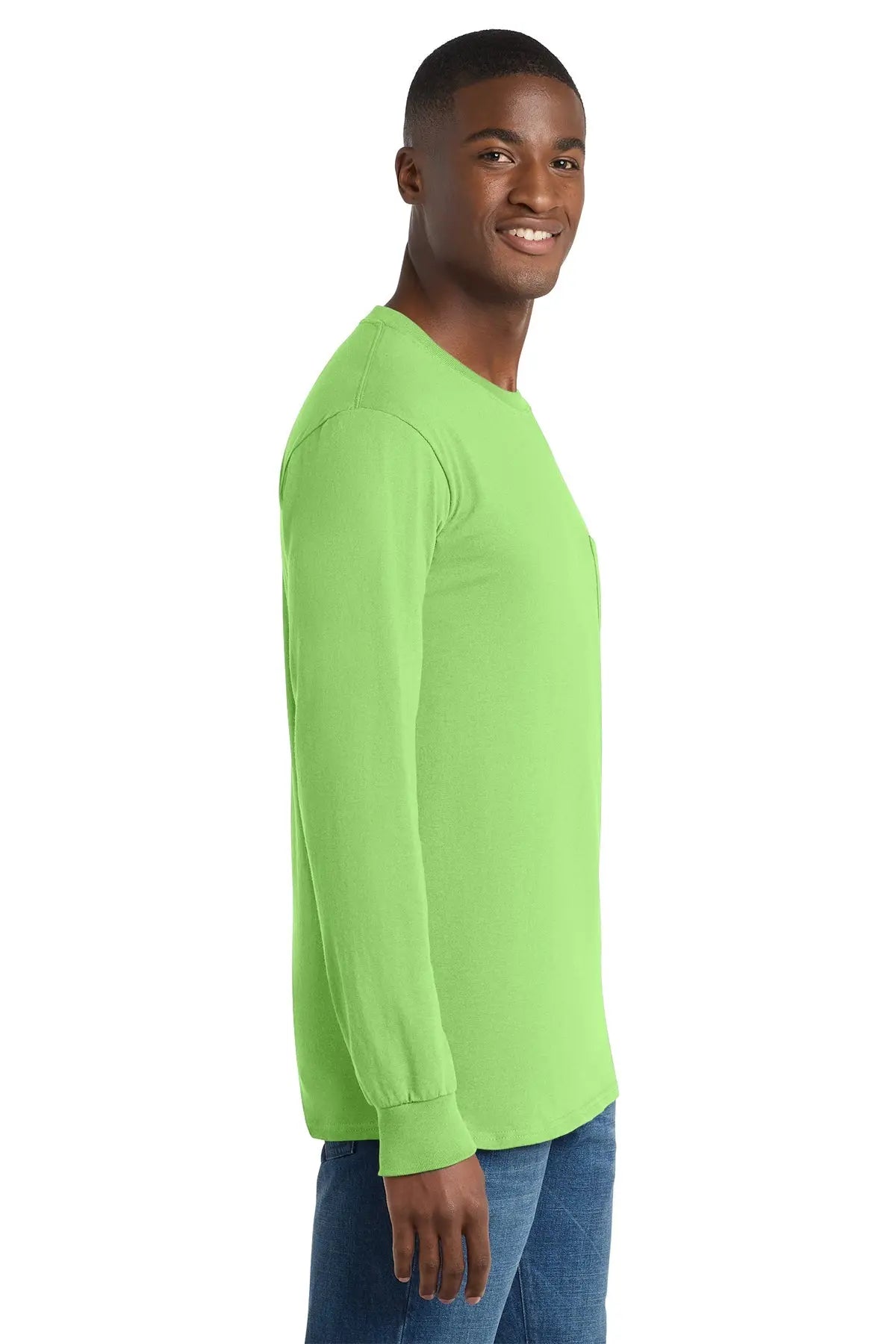 Port & Co™ Long Sleeve Essential Pocket Tee #PC61LSP Game Over Merch