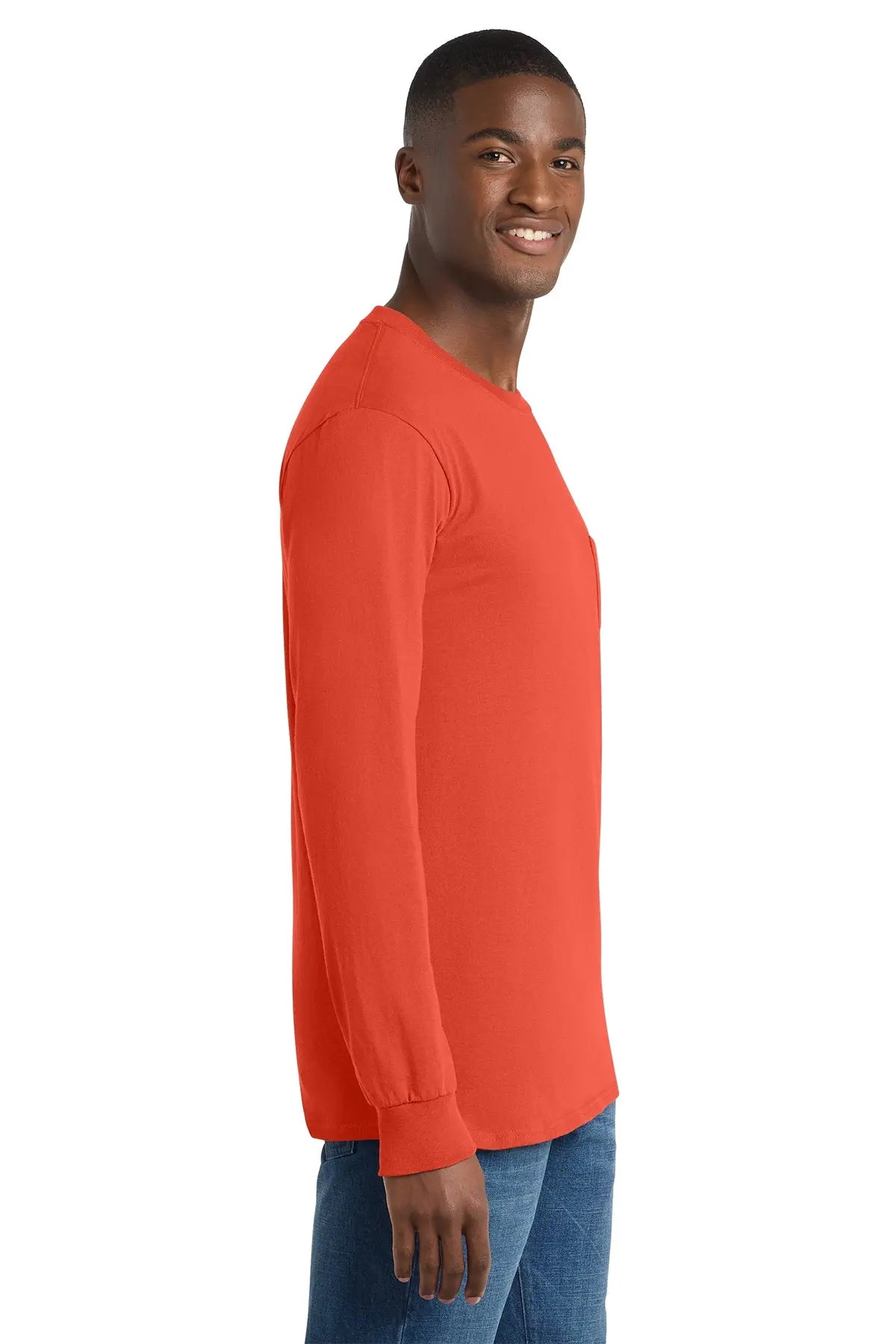 Port & Co™ Long Sleeve Essential Pocket Tee #PC61LSP Game Over Merch