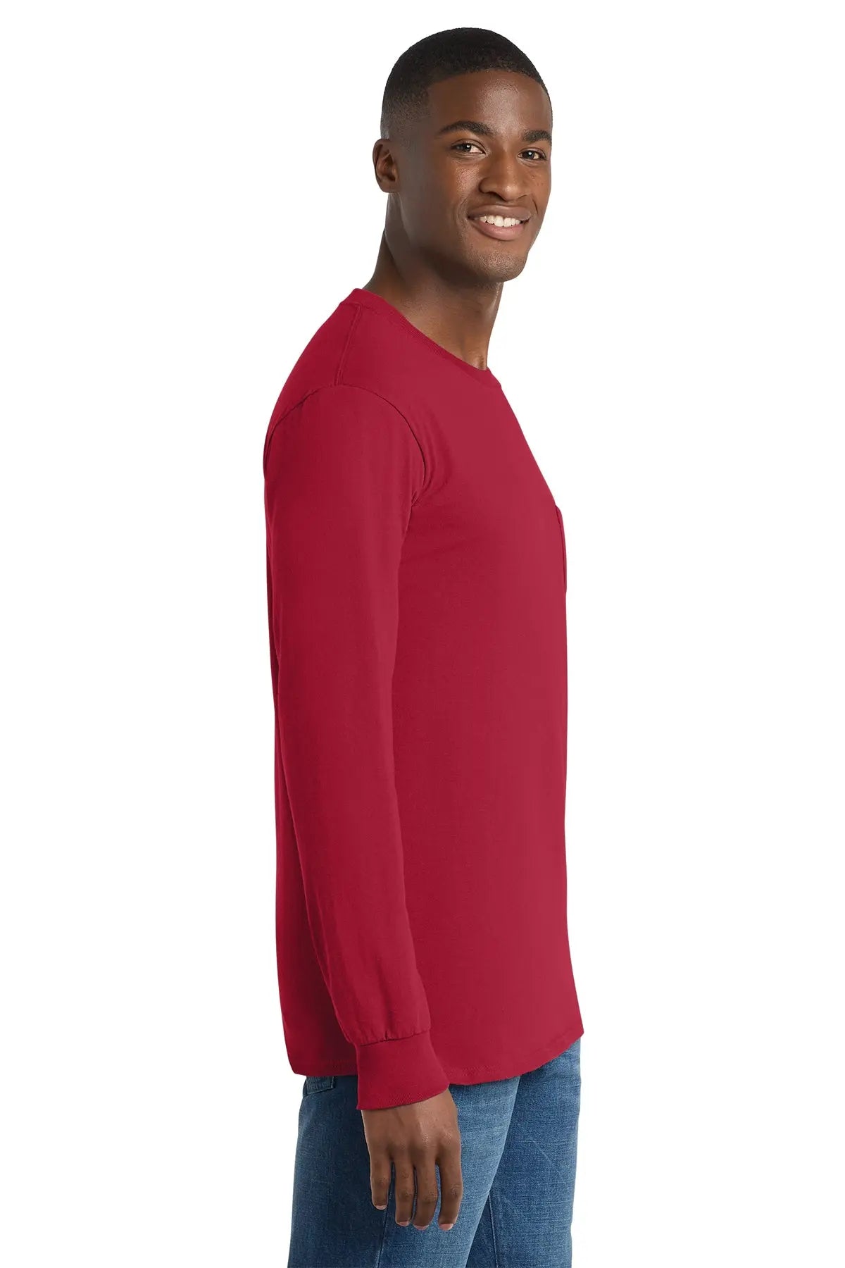 Port & Co™ Long Sleeve Essential Pocket Tee #PC61LSP Game Over Merch