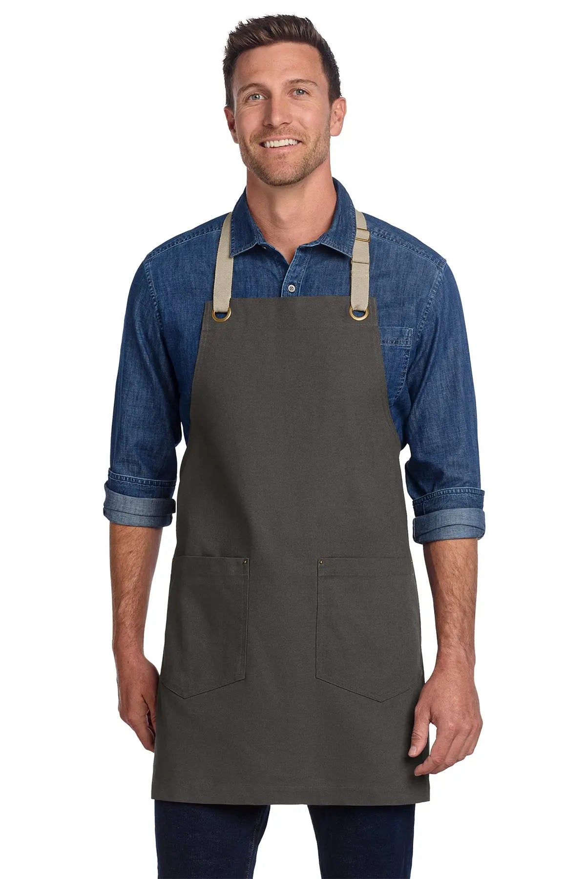 Port Authority® Canvas Full-Length Two-Pocket Apron #A815