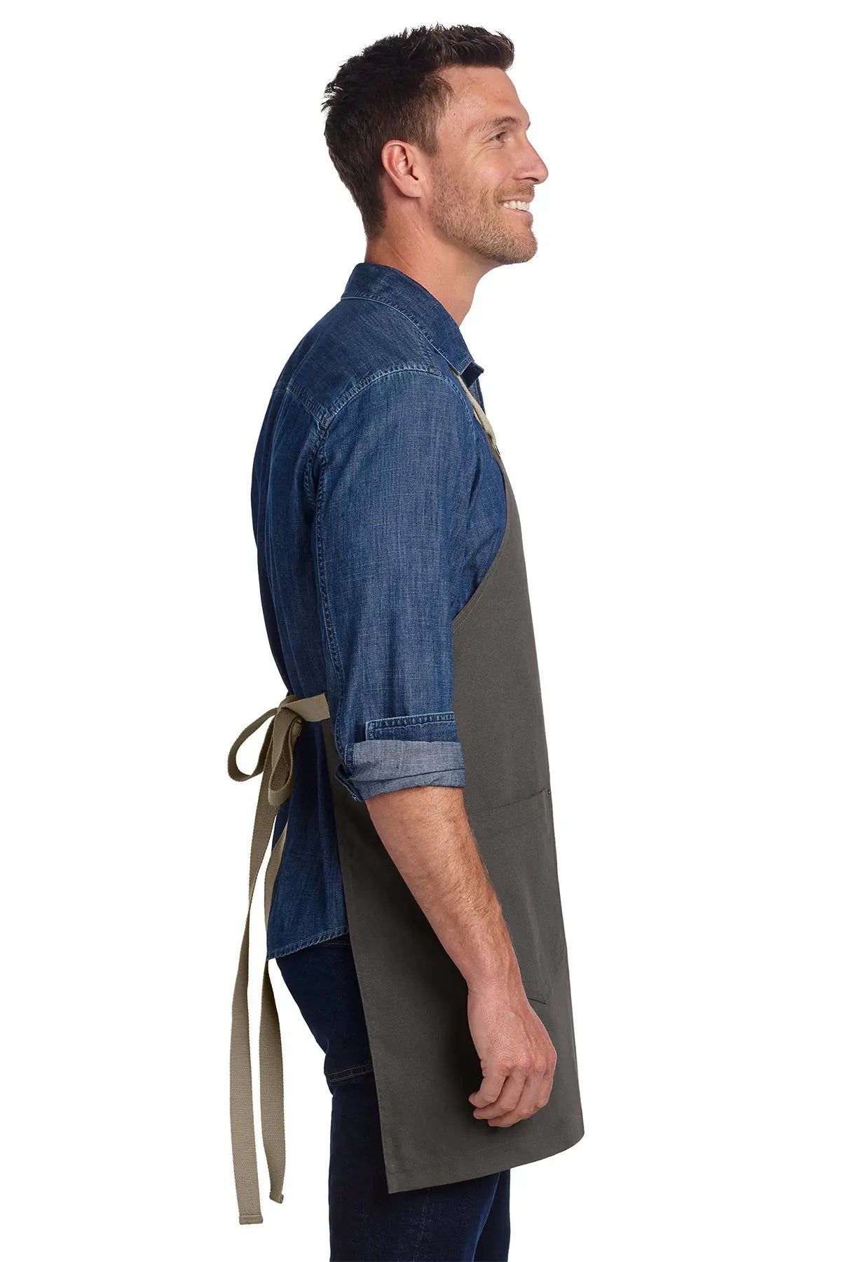 Port Authority® Canvas Full-Length Two-Pocket Apron #A815