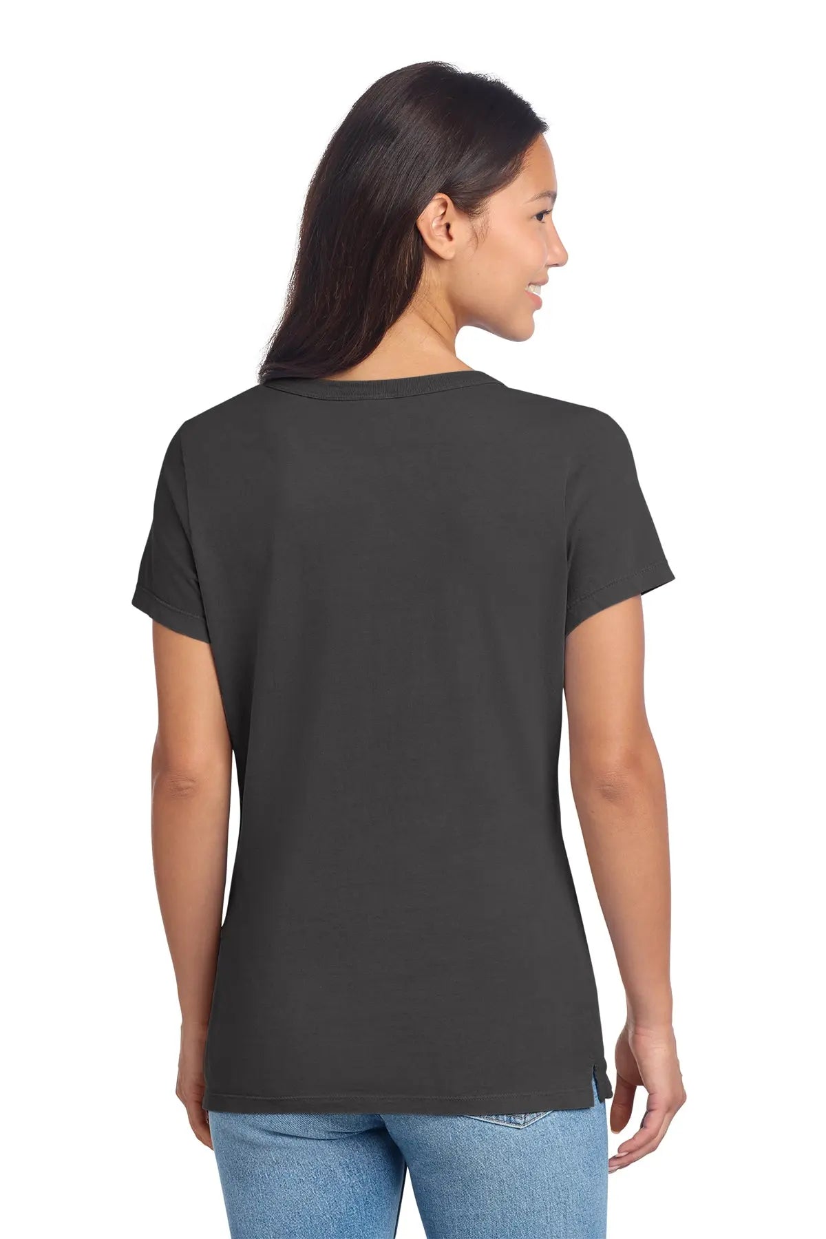 Port & Co™ Women's Beach Wash® Garment-Dyed V-Neck Tee #LPC099V