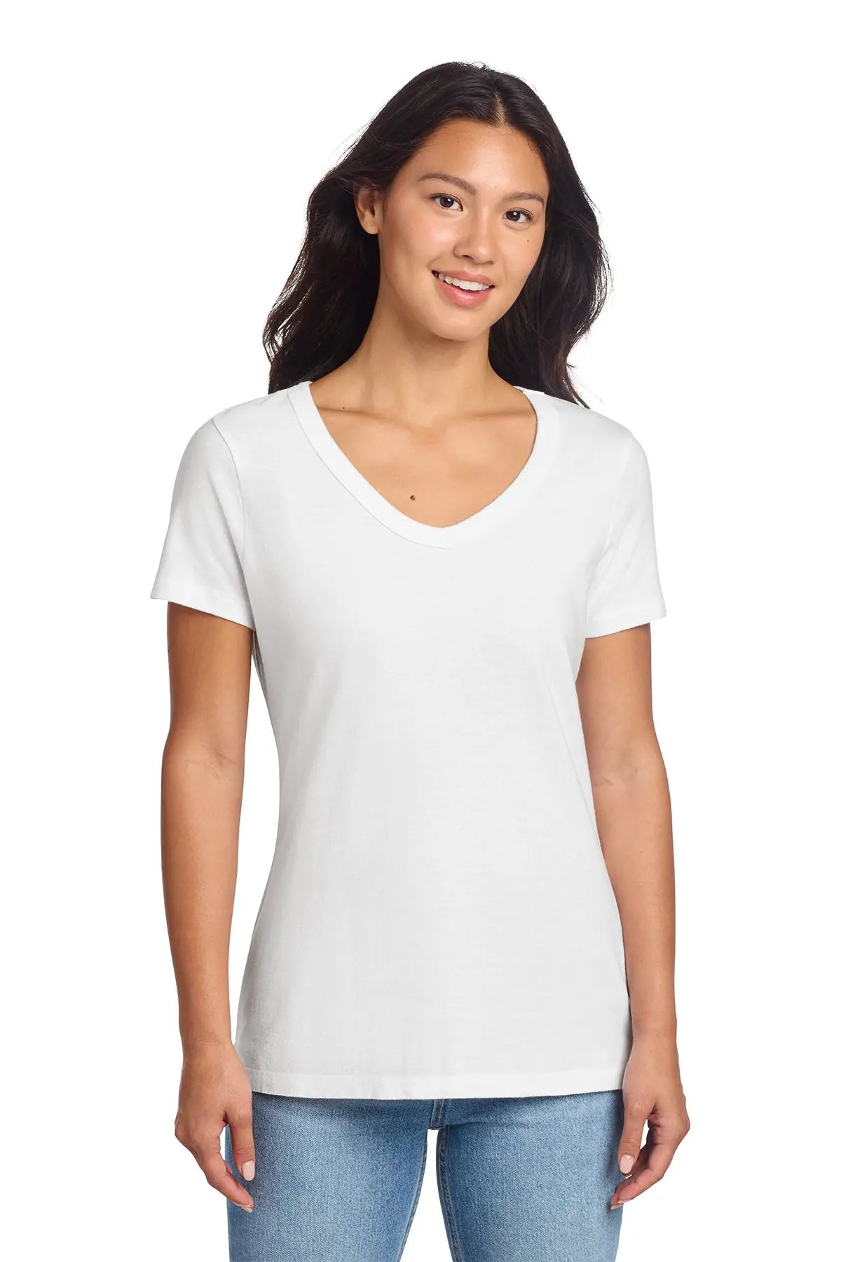 Port & Co™ Women's Beach Wash® Garment-Dyed V-Neck Tee #LPC099V