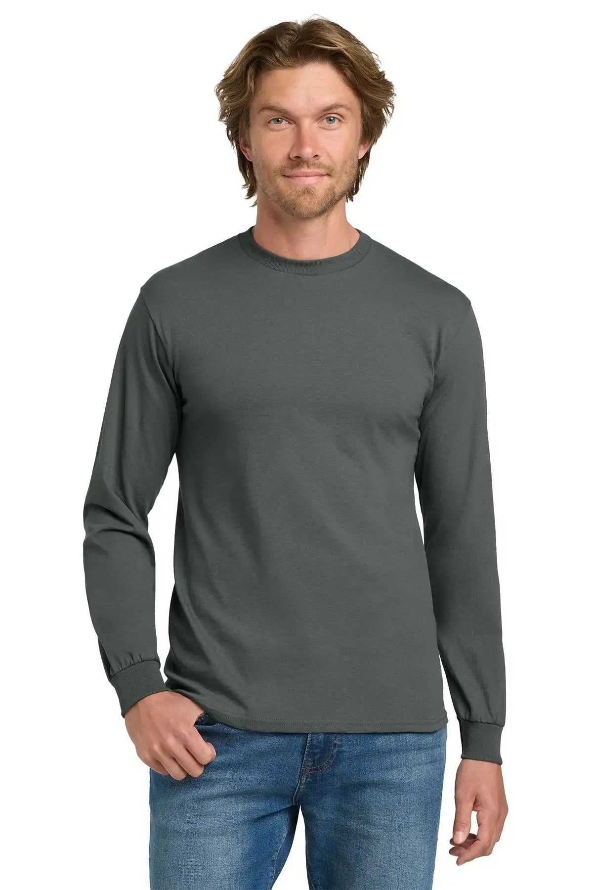 Gildan® Heavy Cotton™ 100% Cotton Long Sleeve T-Shirt #5400 Game Over Merch