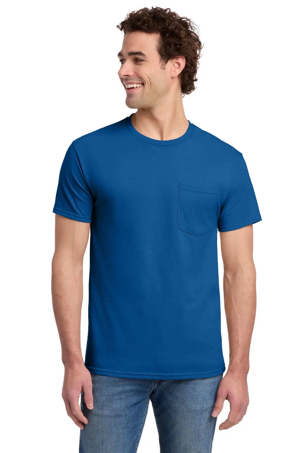 Jerzees® Dri-Power® 50/50 Cotton/Poly Pocket T-Shirt #29MP