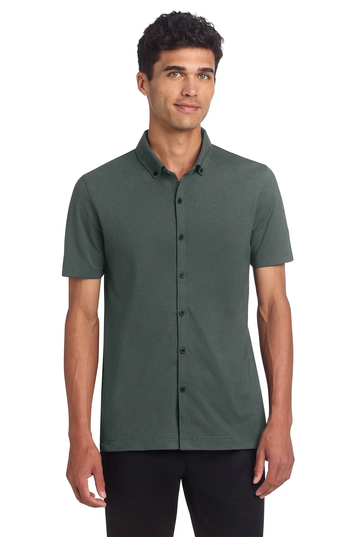 Mercer+Mettle® Stretch Pique Full-Button Polo #MM1006Game Over Merch