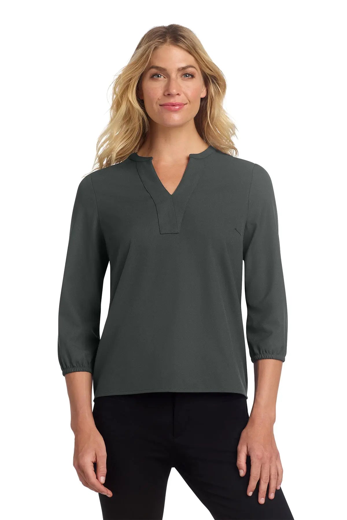 Mercer+Mettle® Women's Stretch Crepe 3/4-Sleeve Blouse #MM2011Game Over Merch
