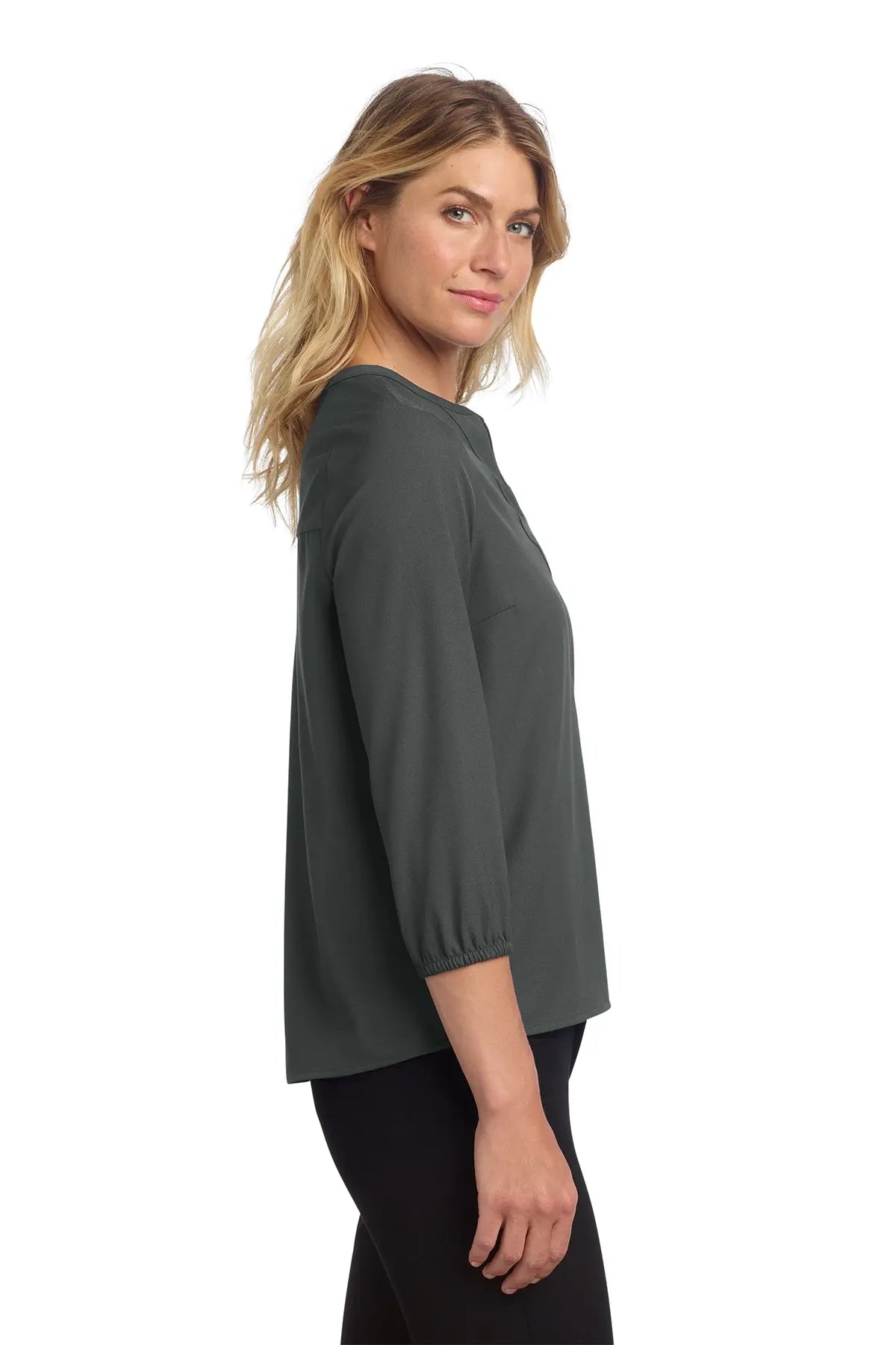 Mercer+Mettle® Women's Stretch Crepe 3/4-Sleeve Blouse #MM2011