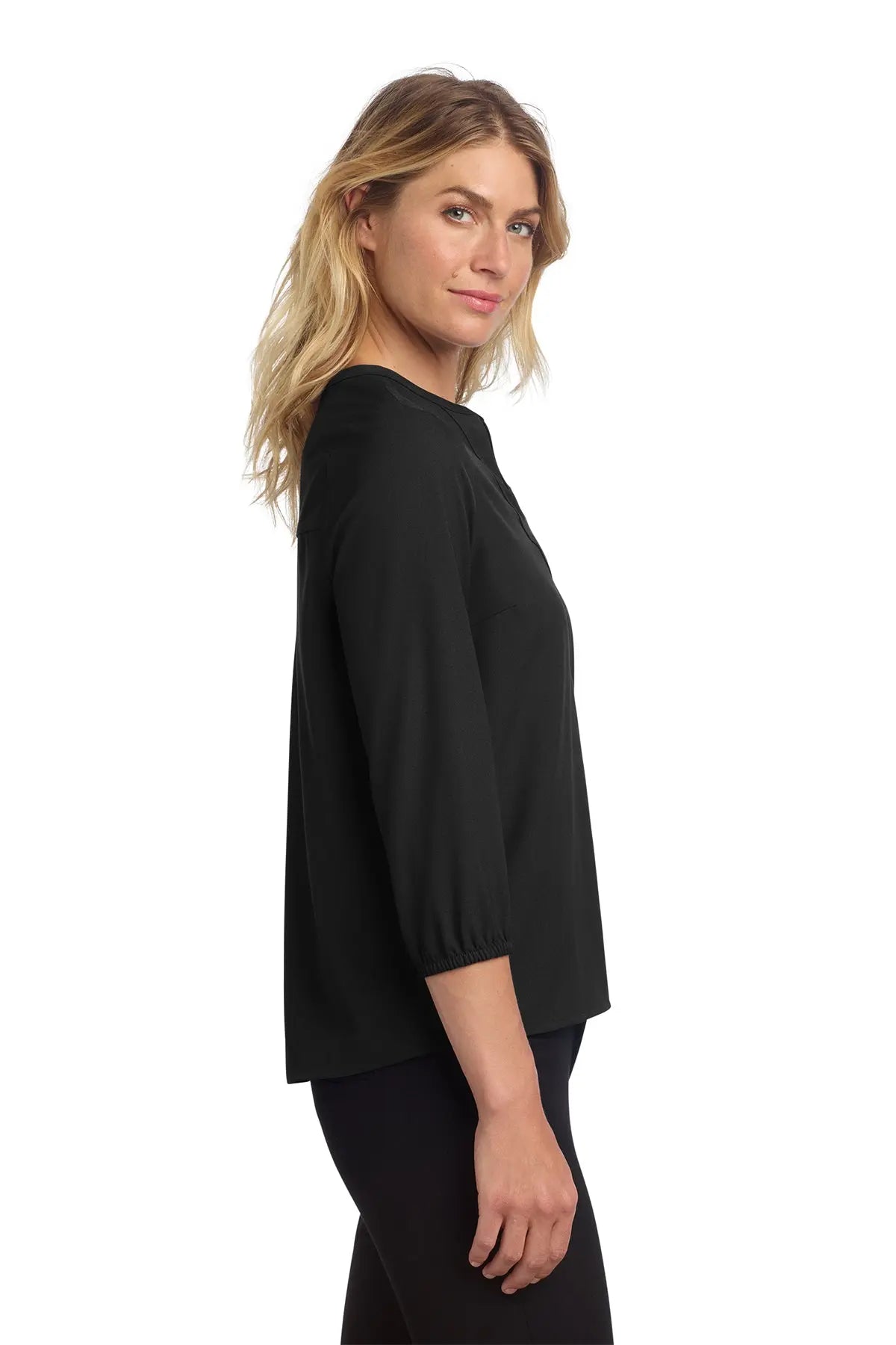Mercer+Mettle® Women's Stretch Crepe 3/4-Sleeve Blouse #MM2011