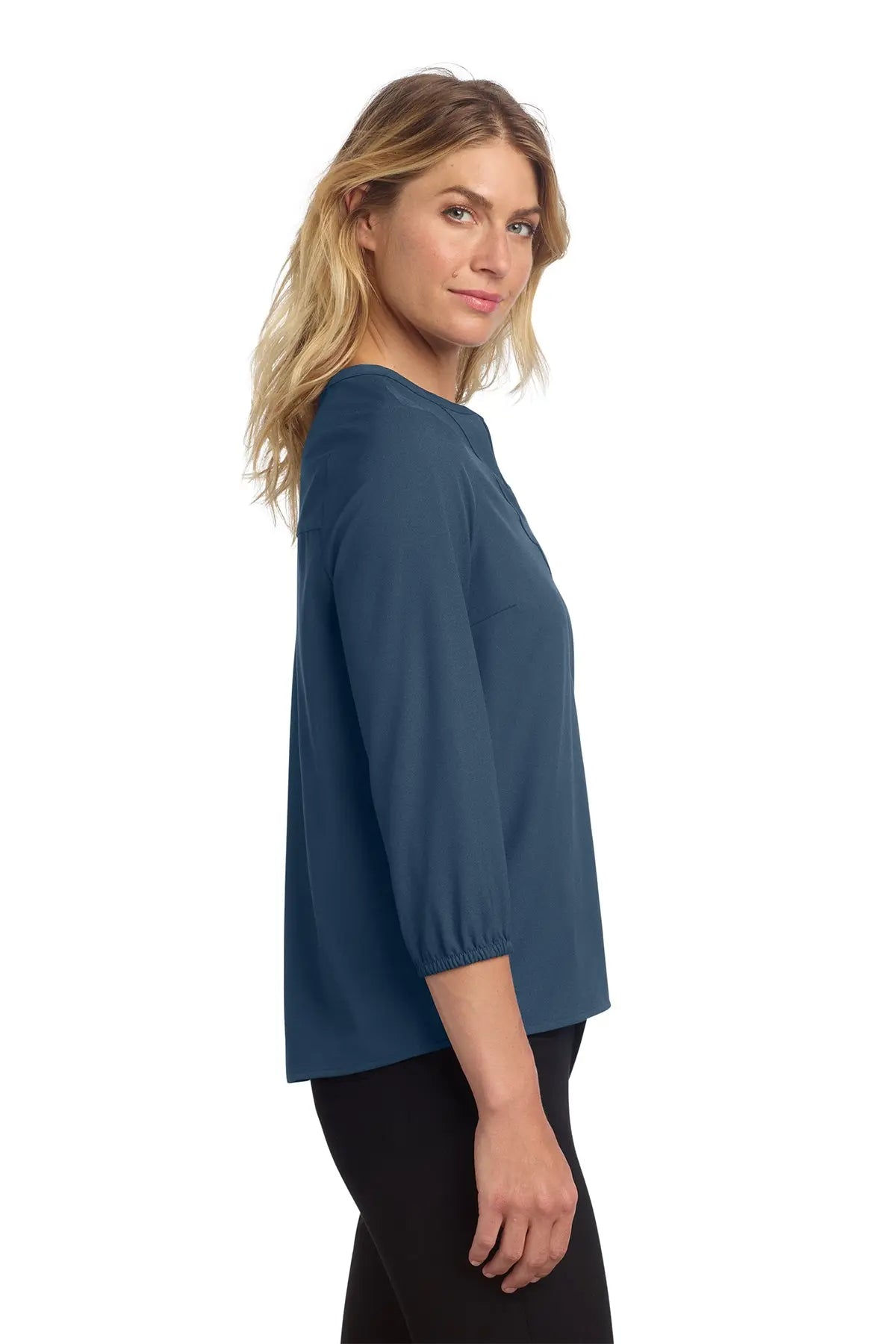 Mercer+Mettle® Women's Stretch Crepe 3/4-Sleeve Blouse #MM2011