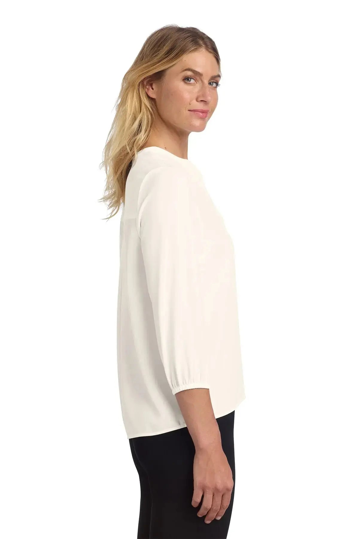 Mercer+Mettle® Women's Stretch Crepe 3/4-Sleeve Blouse #MM2011 Game Over Merch
