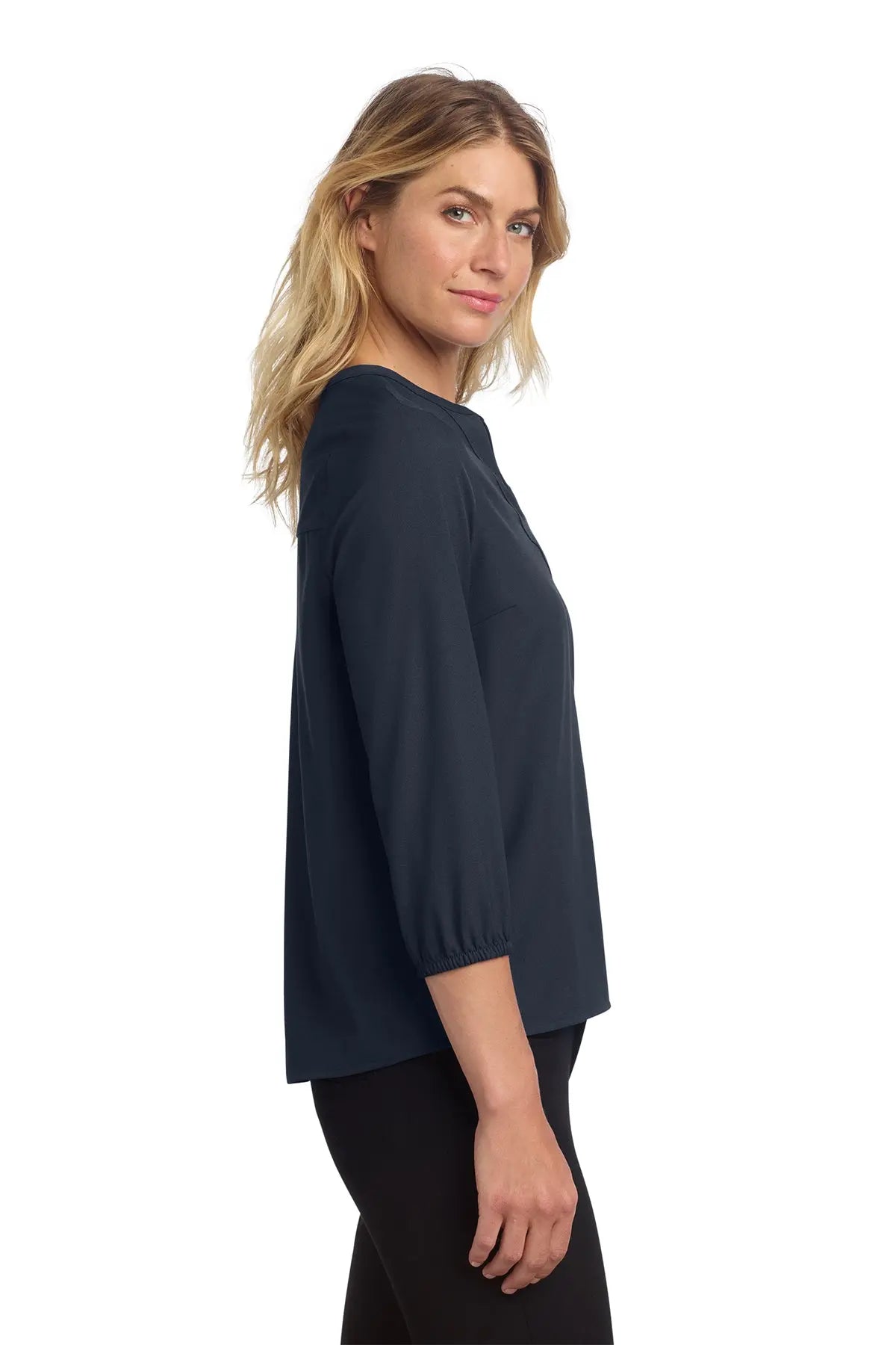 Mercer+Mettle® Women's Stretch Crepe 3/4-Sleeve Blouse #MM2011