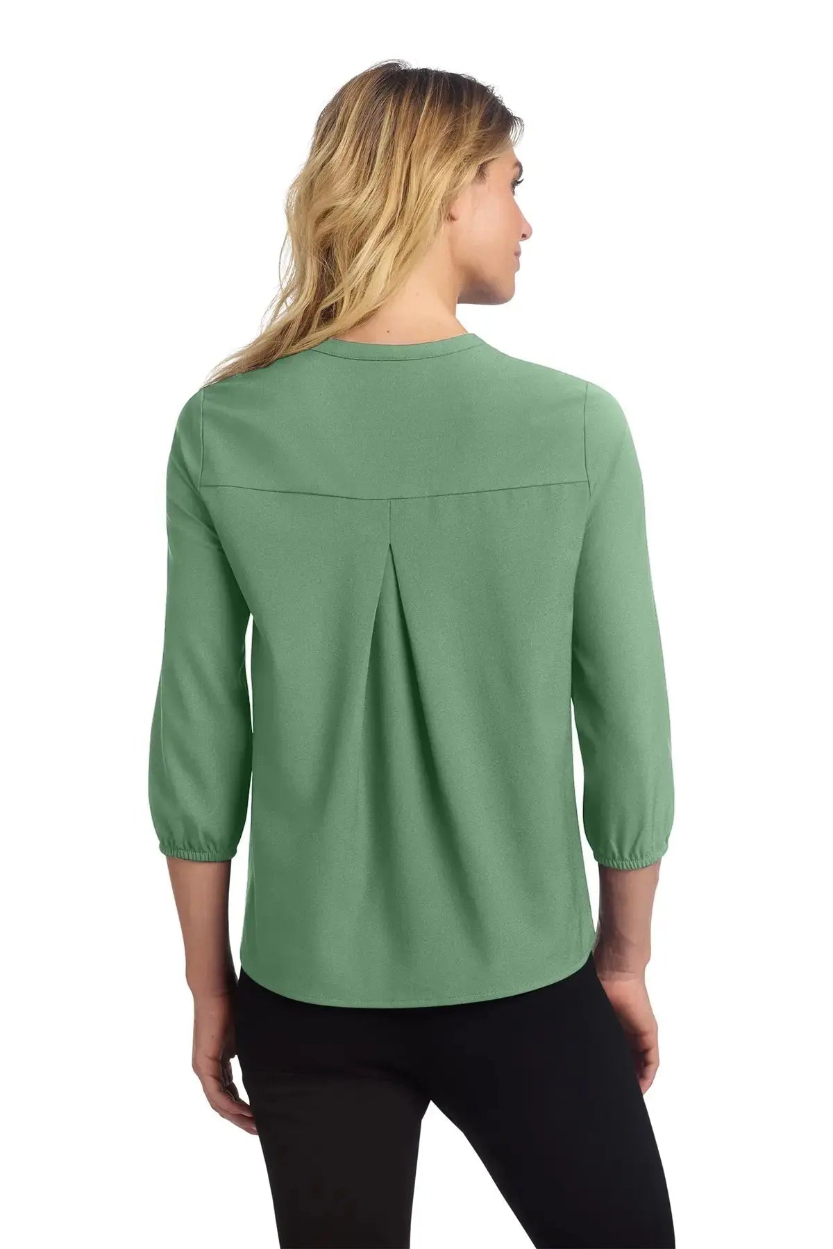 Mercer+Mettle® Women's Stretch Crepe 3/4-Sleeve Blouse #MM2011 Game Over Merch