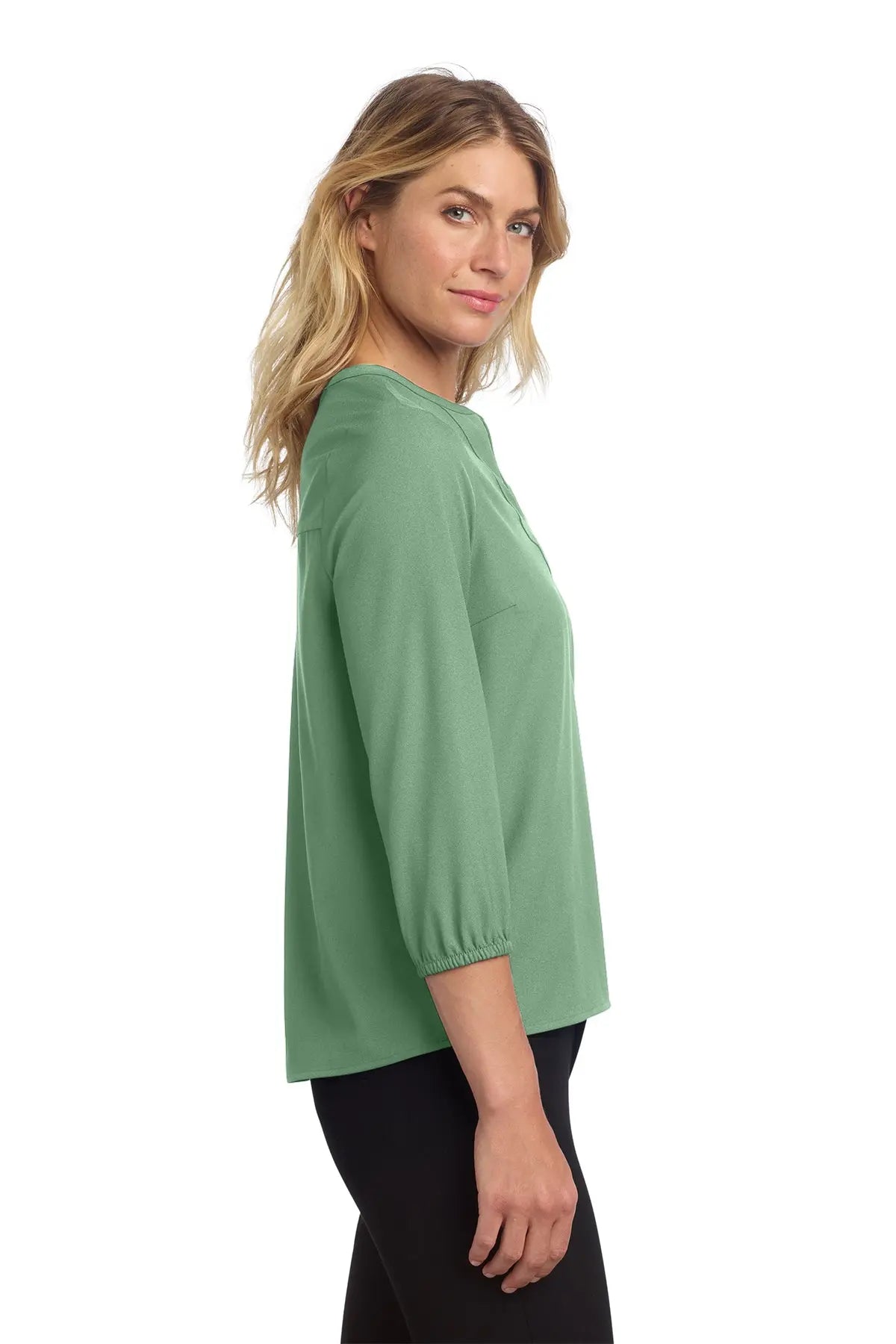 Mercer+Mettle® Women's Stretch Crepe 3/4-Sleeve Blouse #MM2011