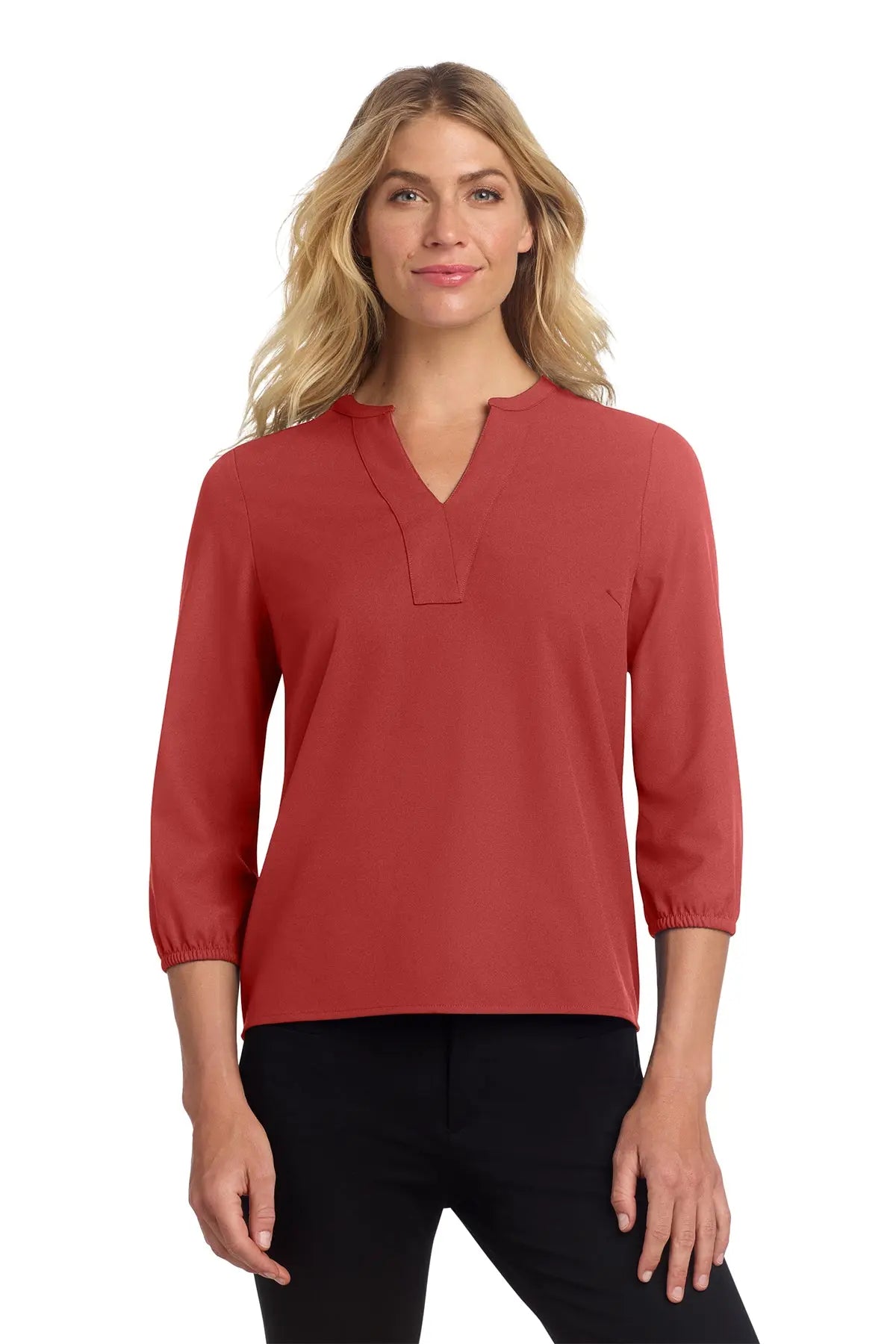 Mercer+Mettle® Women's Stretch Crepe 3/4-Sleeve Blouse #MM2011Game Over Merch