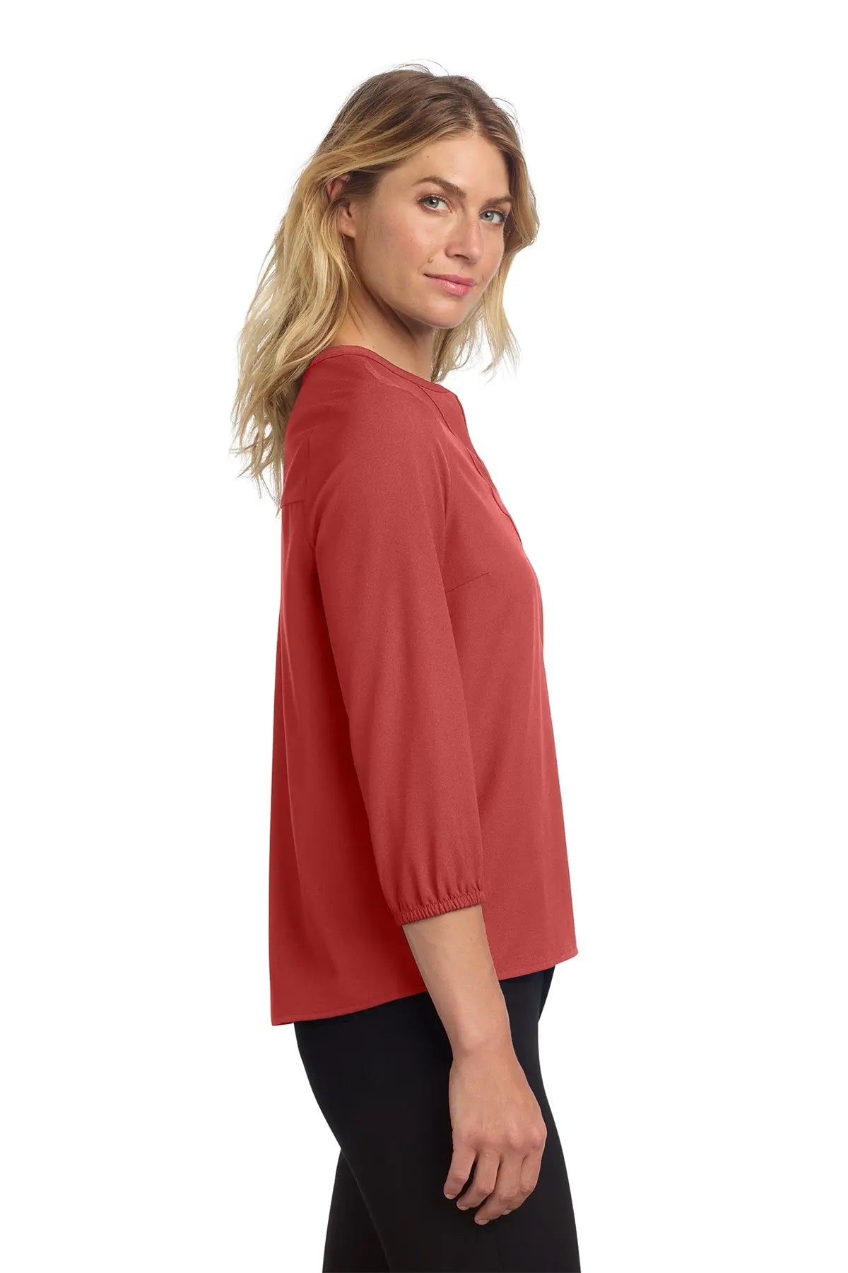 Mercer+Mettle® Women's Stretch Crepe 3/4-Sleeve Blouse #MM2011