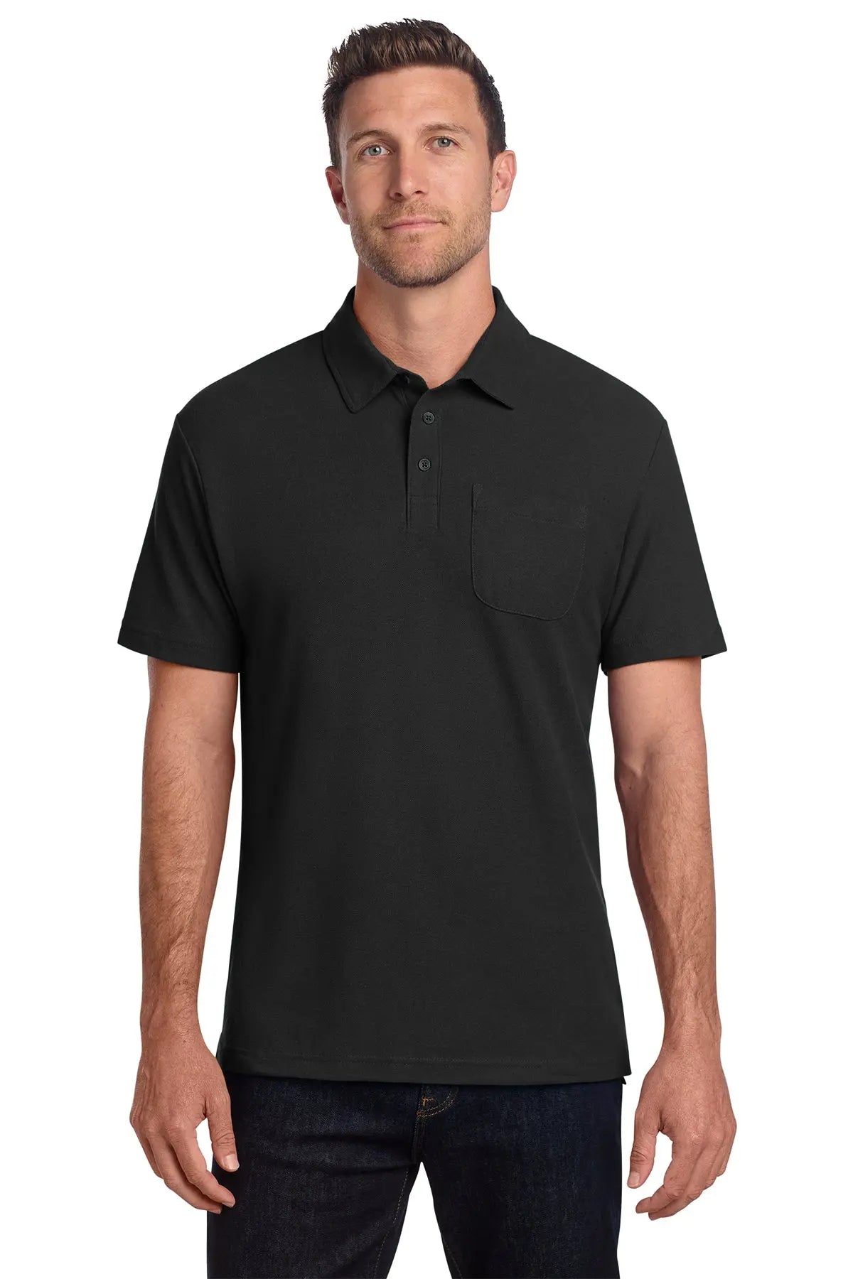 Port Authority® C-FREE® Cotton Blend Pique Pocket Polo #K868Game Over Merch