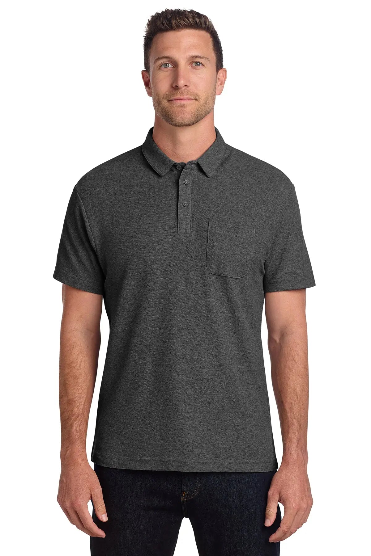Port Authority® C-FREE® Cotton Blend Pique Pocket Polo #K868Game Over Merch