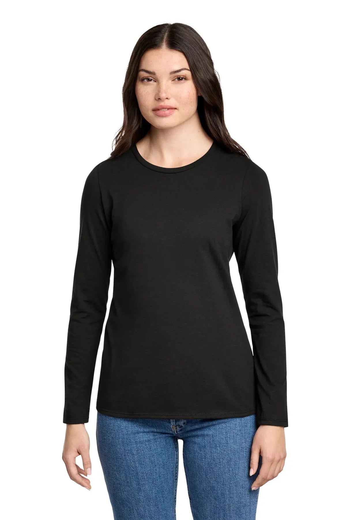 District® Women’s Perfect Blend® CVC Long Sleeve Tee #DT110