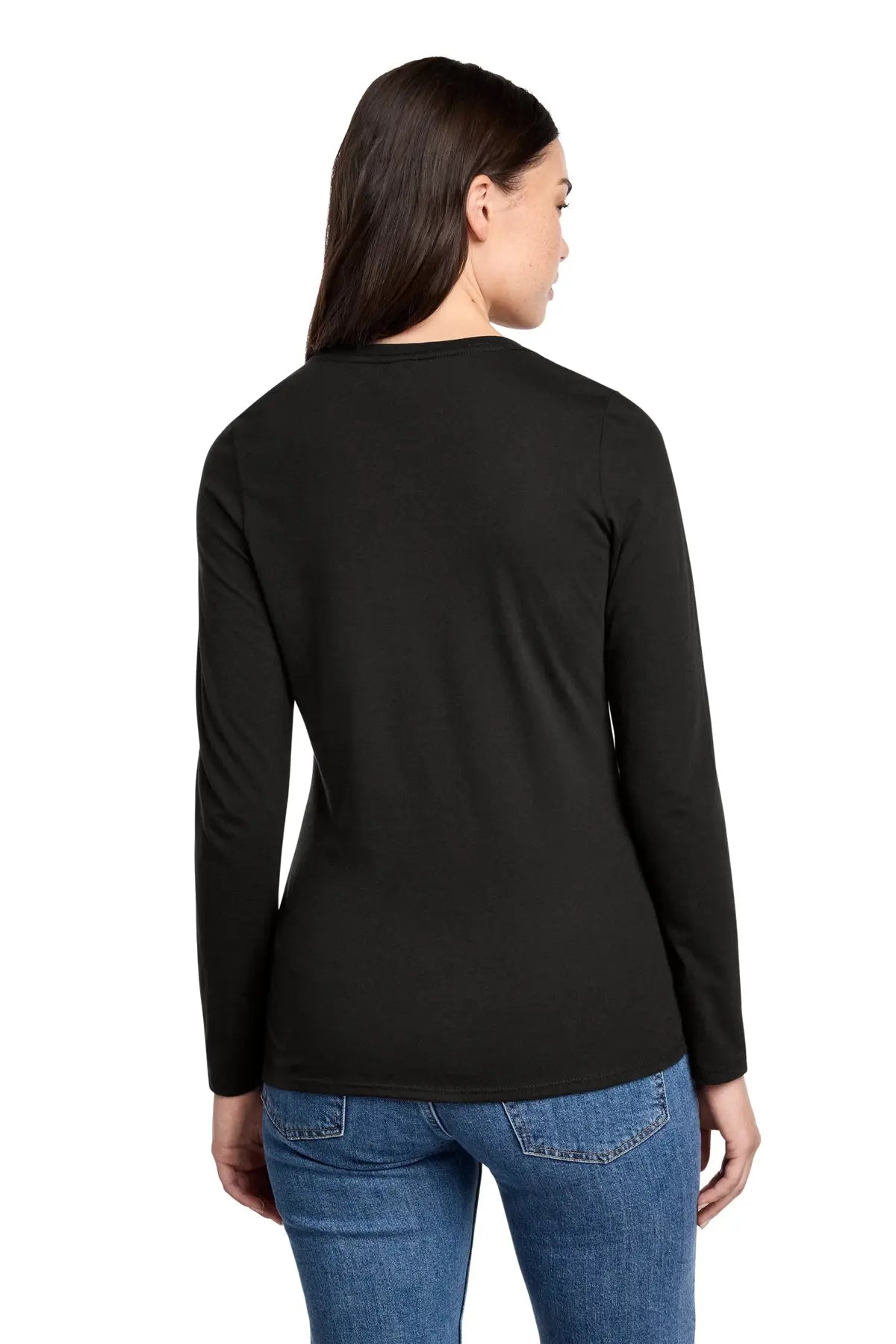 District® Women’s Perfect Blend® CVC Long Sleeve Tee #DT110