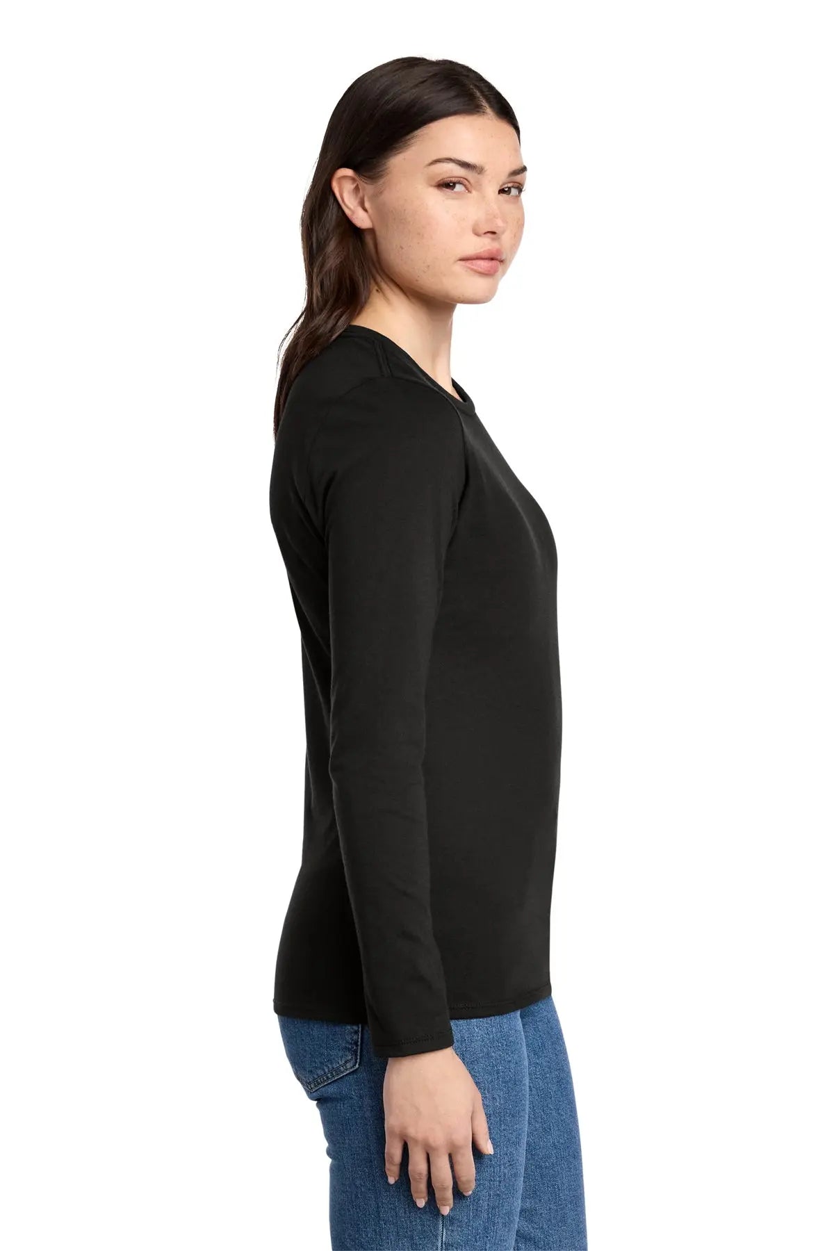 District® Women’s Perfect Blend® CVC Long Sleeve Tee #DT110
