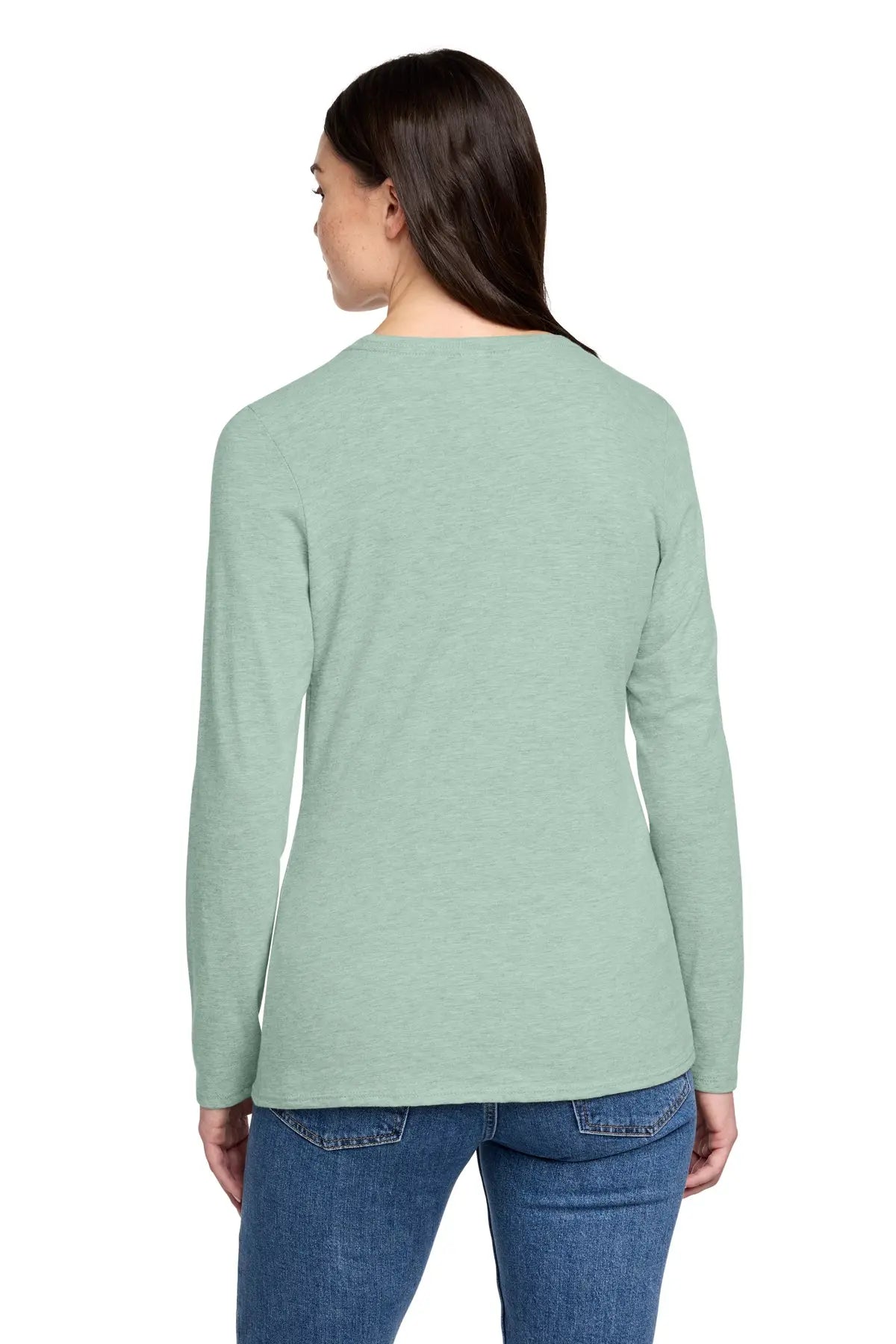 District® Women’s Perfect Blend® CVC Long Sleeve Tee #DT110