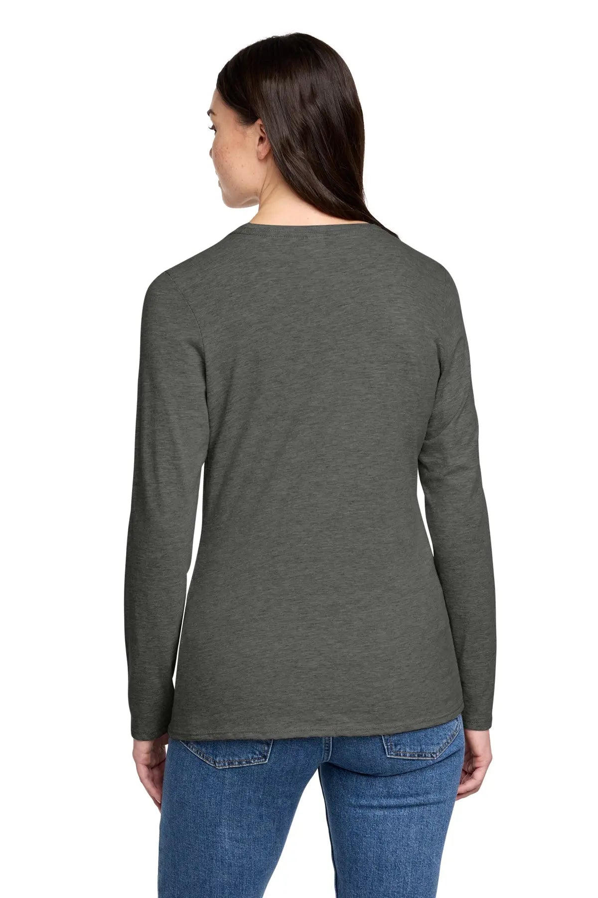 District® Women’s Perfect Blend® CVC Long Sleeve Tee #DT110