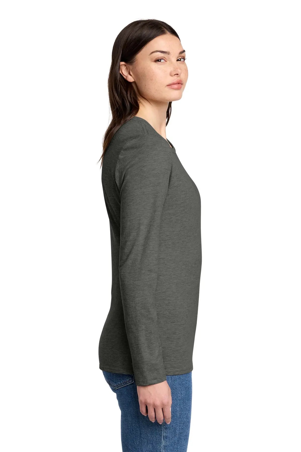 District® Women’s Perfect Blend® CVC Long Sleeve Tee #DT110