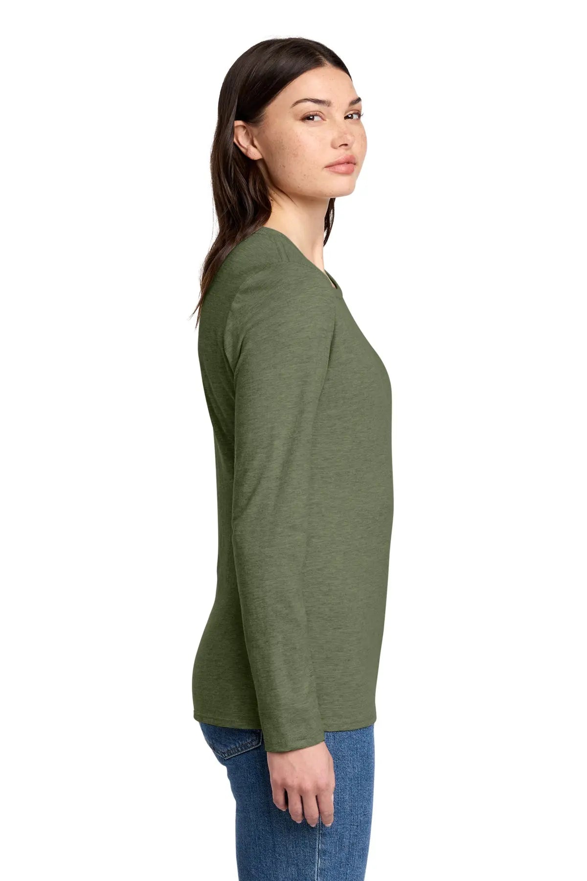 District® Women’s Perfect Blend® CVC Long Sleeve Tee #DT110