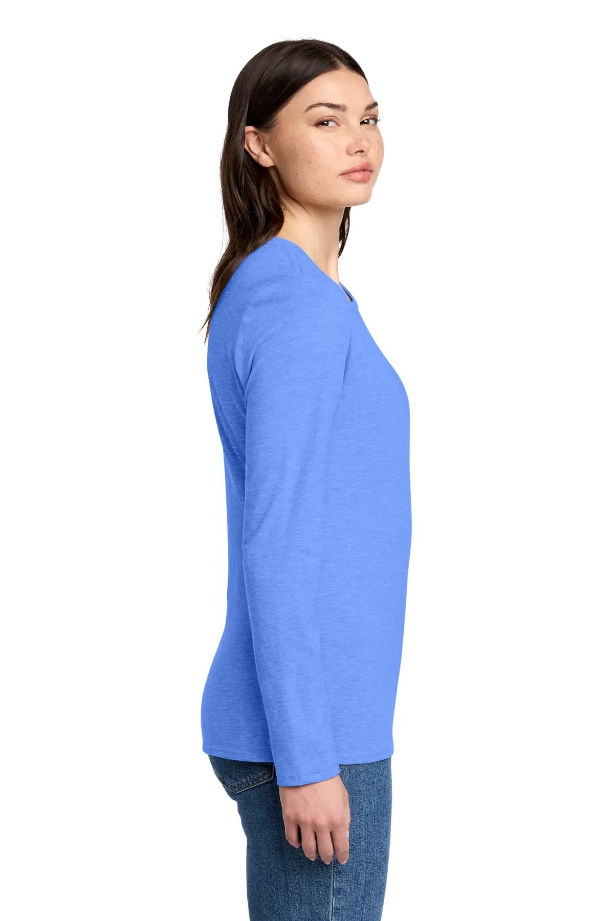 District® Women’s Perfect Blend® CVC Long Sleeve Tee #DT110