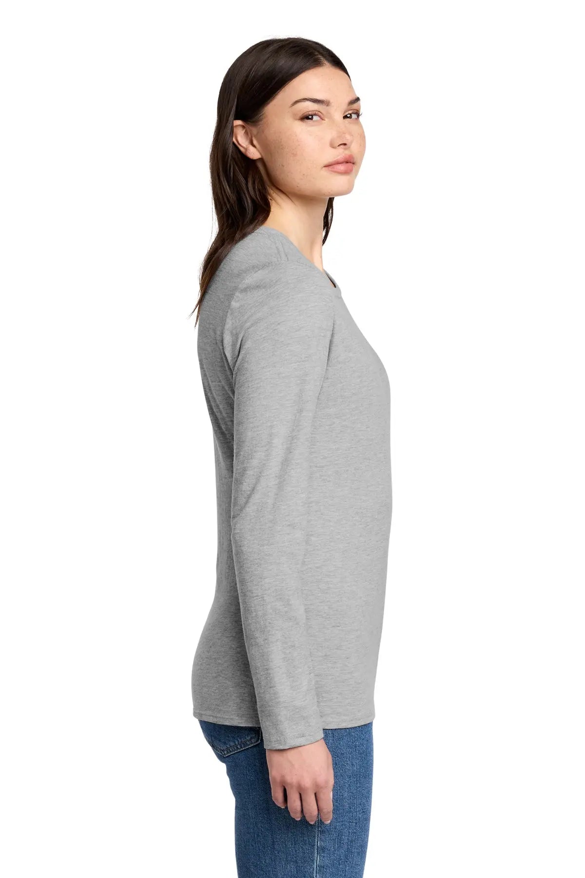 District® Women’s Perfect Blend® CVC Long Sleeve Tee #DT110