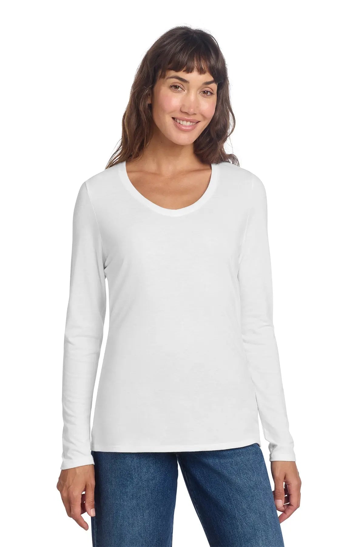 District® Women’s Perfect Tri® Long Sleeve V-Neck Tee #DT135 Game Over Merch