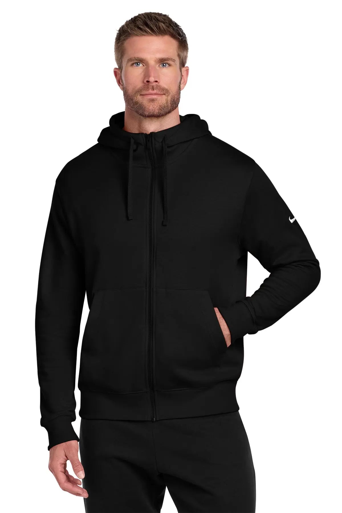 Nike Club Fleece Sleeve Swoosh Full-Zip Hoodie #NKDR1513