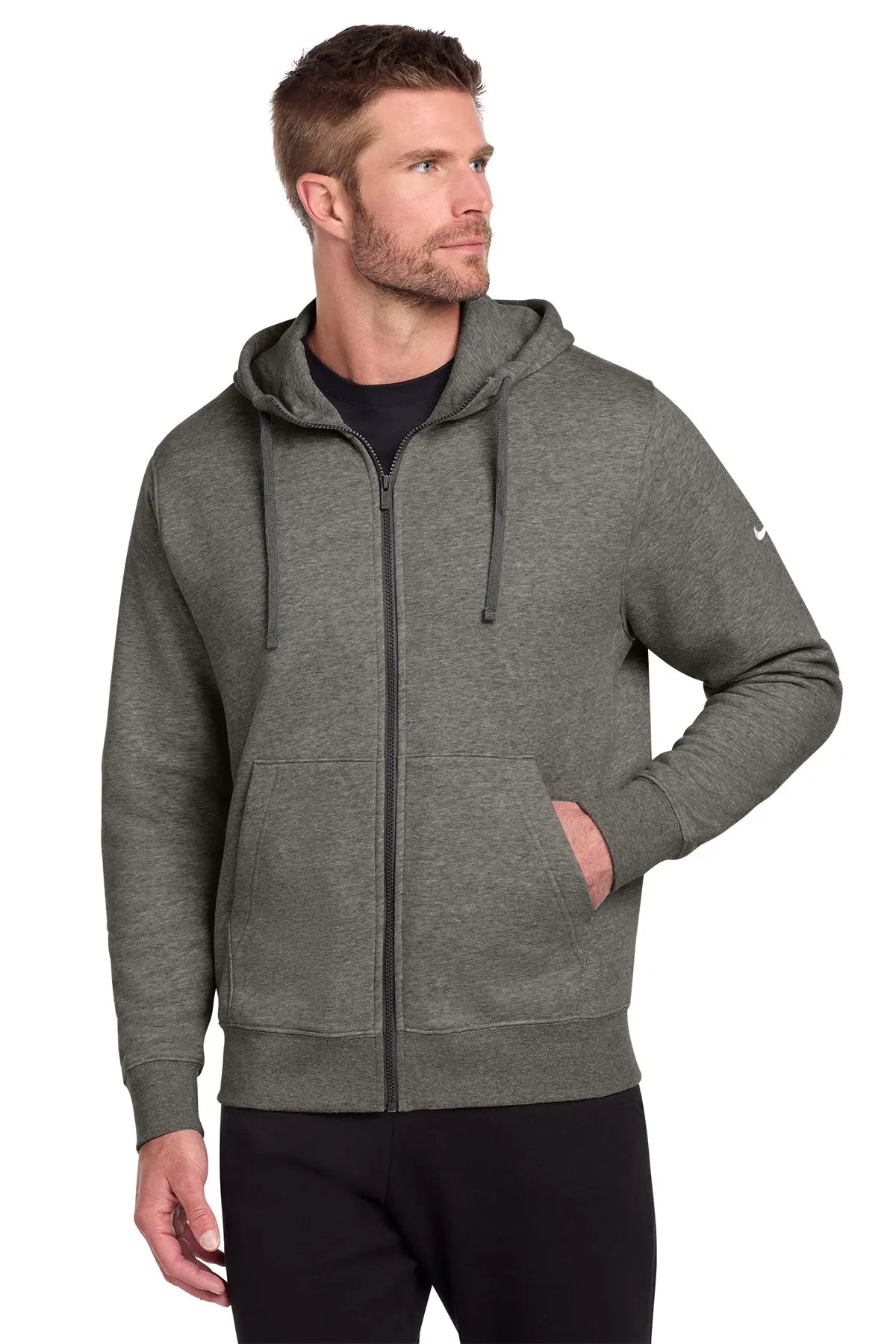 Nike Club Fleece Sleeve Swoosh Full-Zip Hoodie #NKDR1513