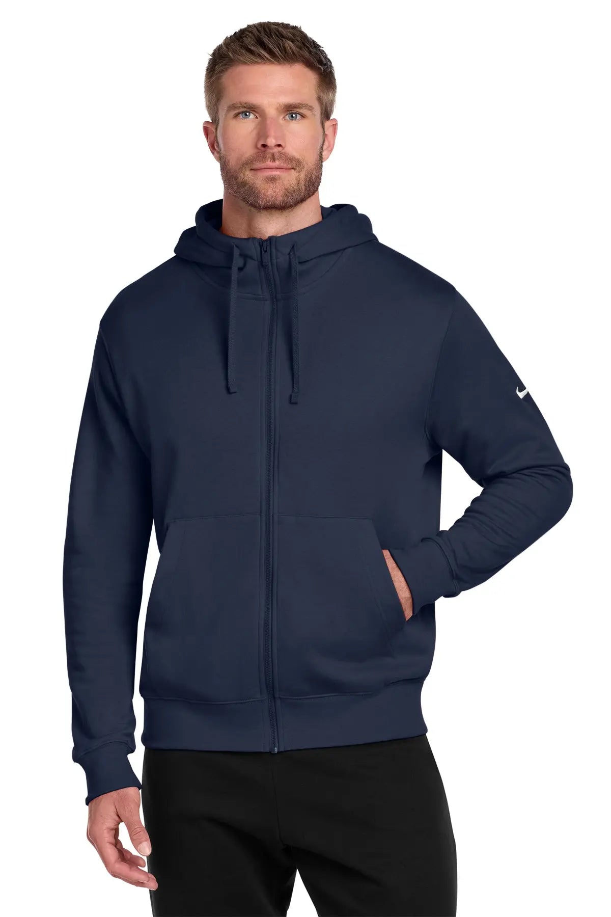 Nike Club Fleece Sleeve Swoosh Full-Zip Hoodie #NKDR1513