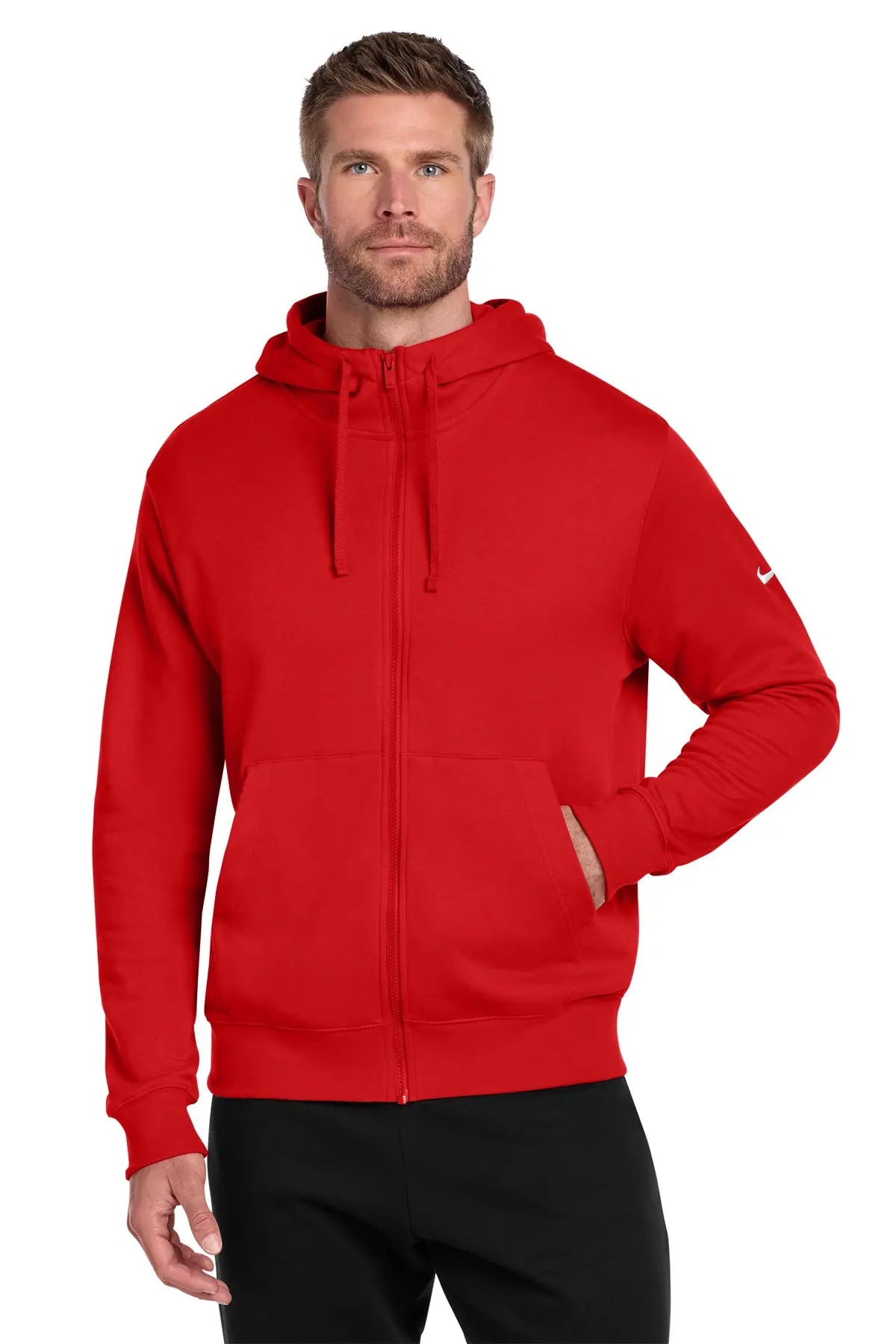 Nike Club Fleece Sleeve Swoosh Full-Zip Hoodie #NKDR1513
