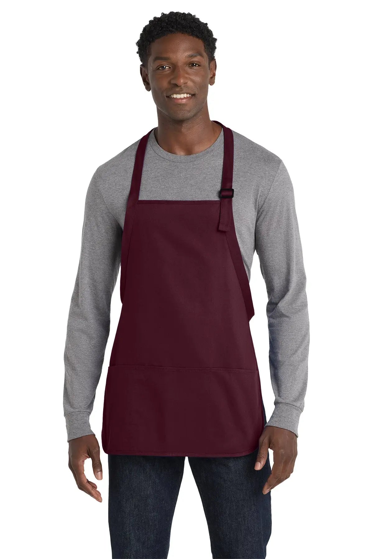 Port Authority® Medium-Length Apron with Pouch Pockets #A510