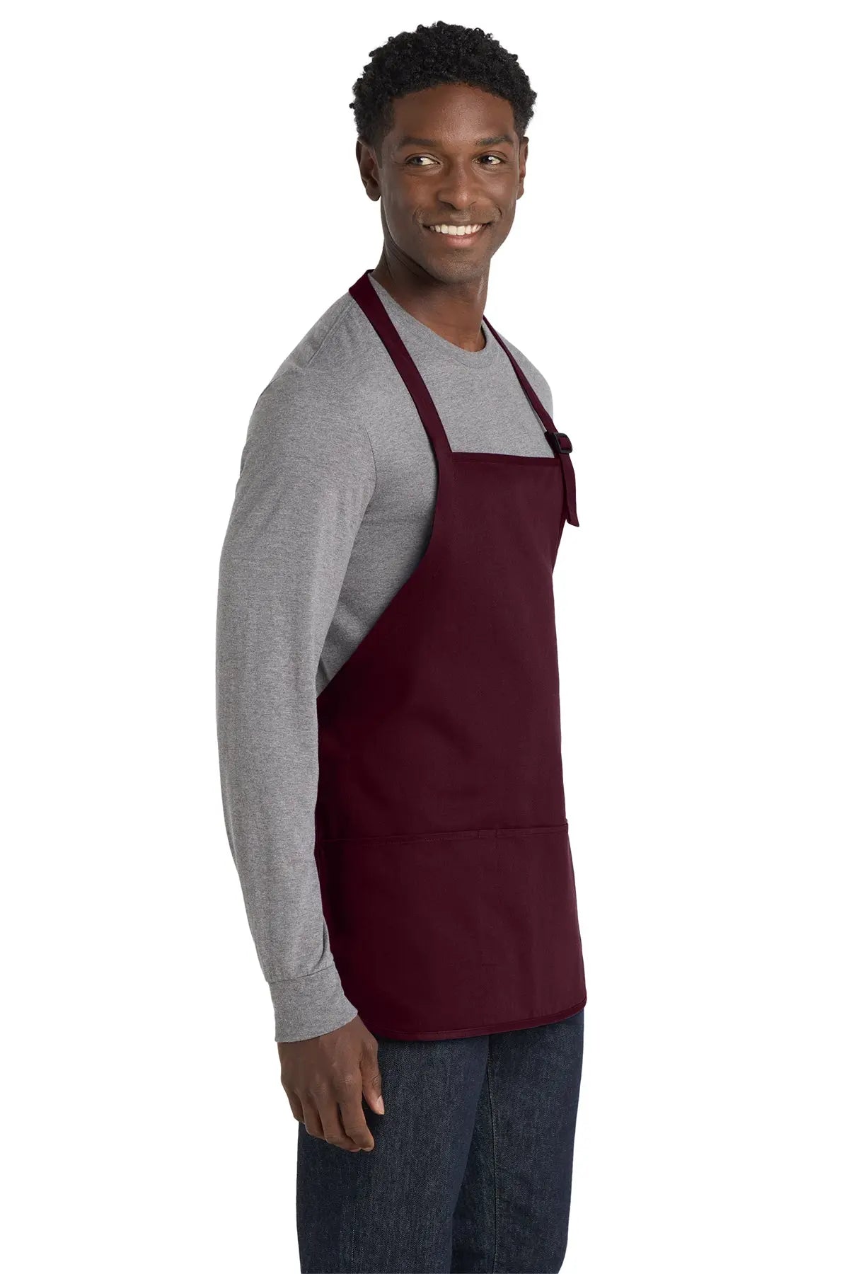 Port Authority® Medium-Length Apron with Pouch Pockets #A510