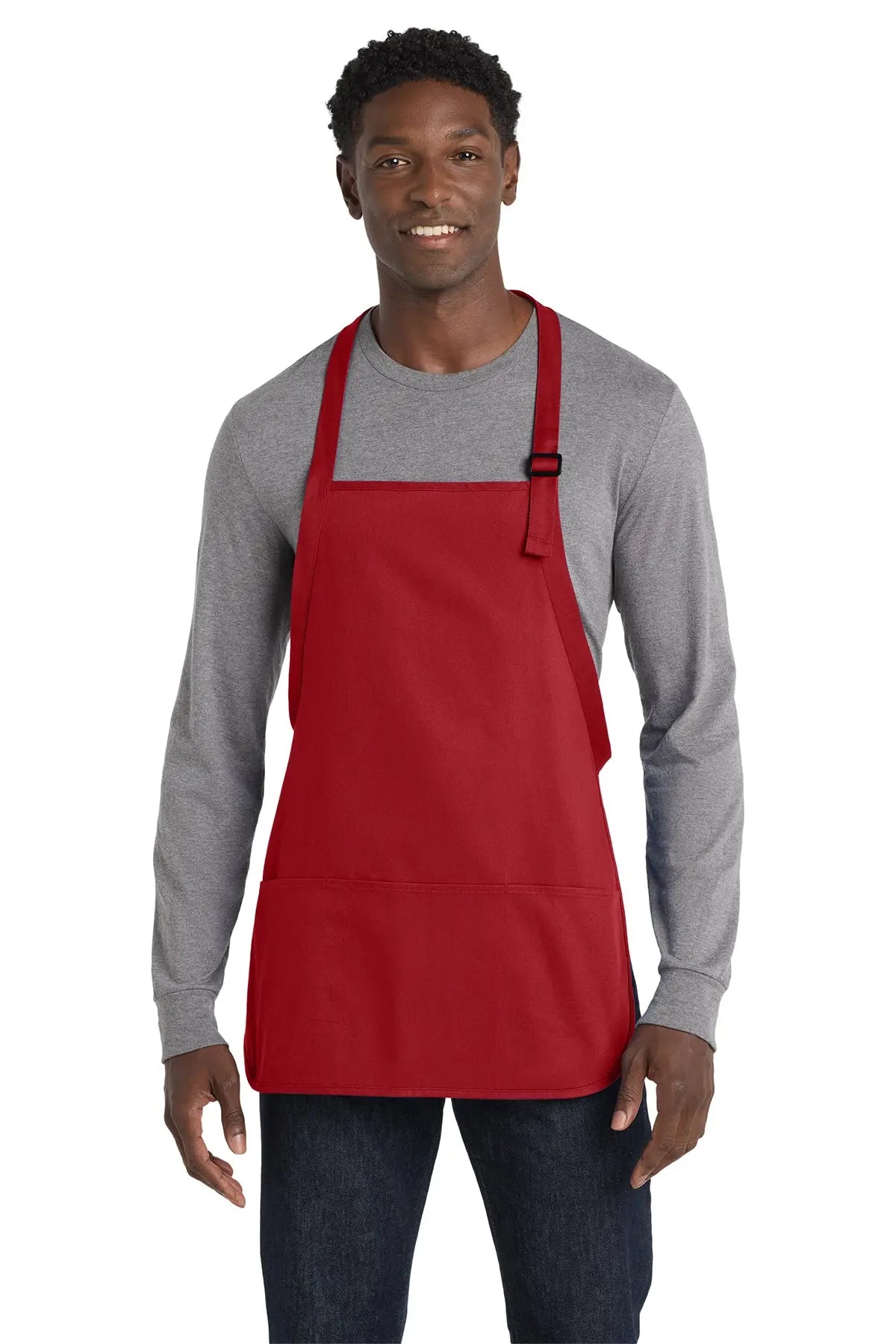 Port Authority® Medium-Length Apron with Pouch Pockets #A510