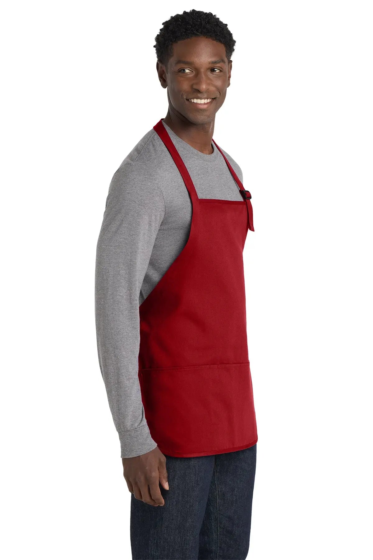Port Authority® Medium-Length Apron with Pouch Pockets #A510